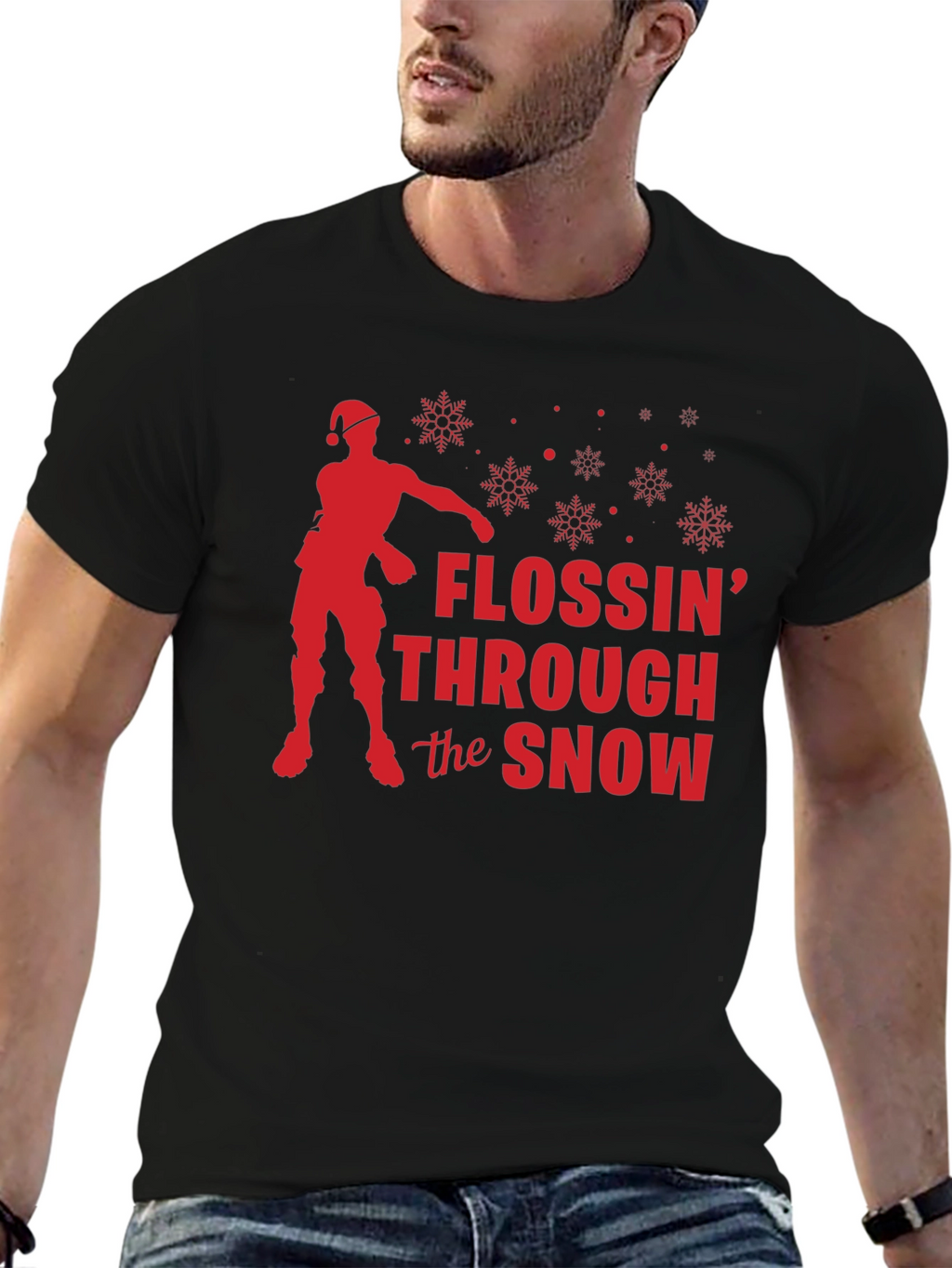 Flossin Through the Snow Holiday T-Shirt