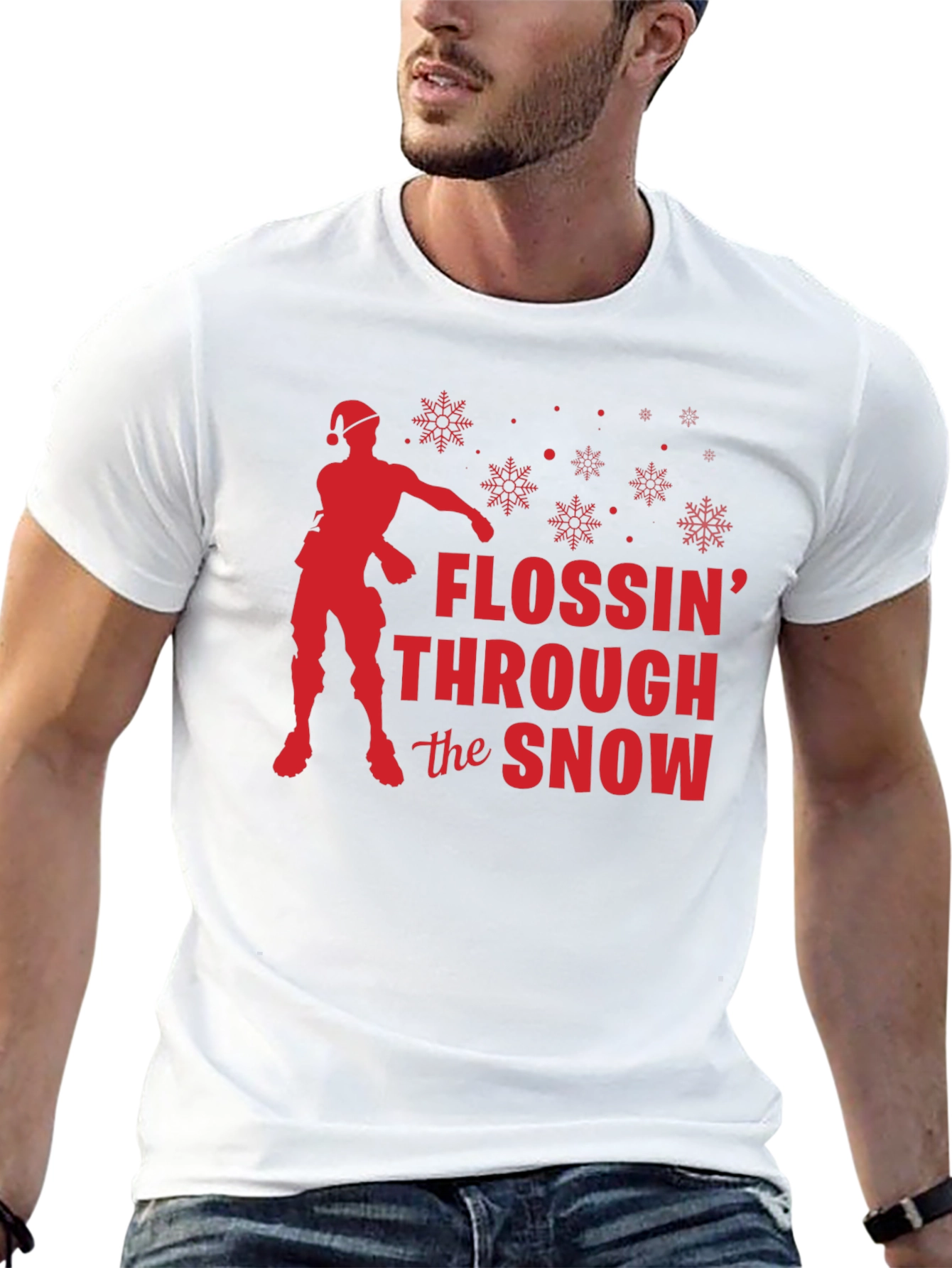 Flossin Through the Snow Holiday T-Shirt