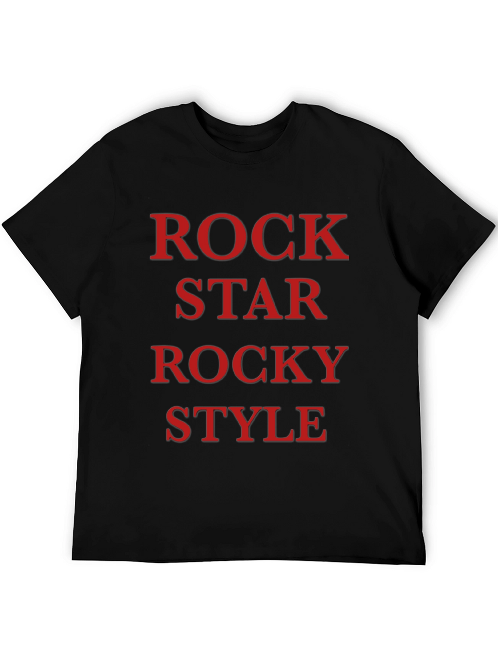 Rock Star Rocky Style Black T-Shirt