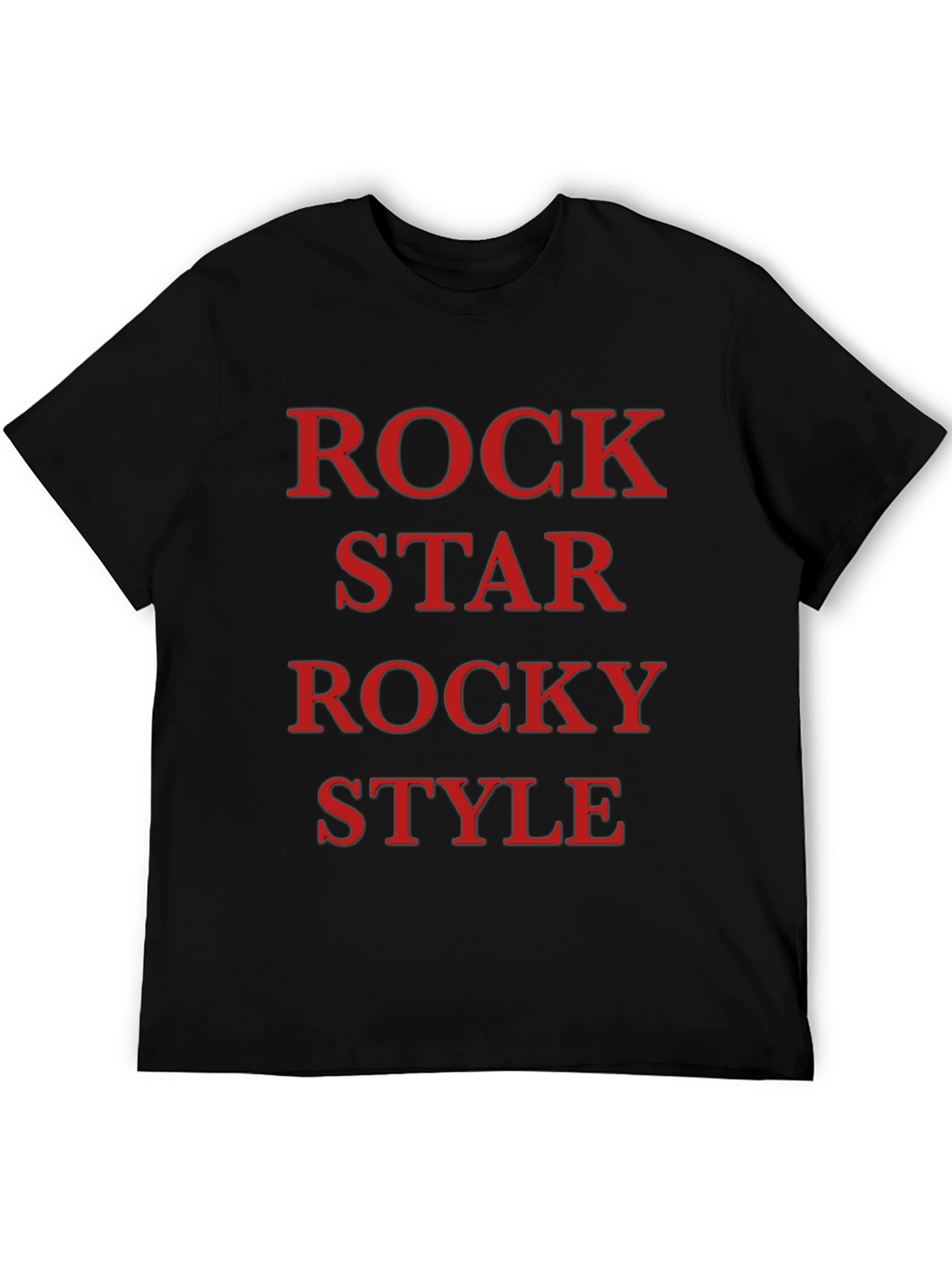 Rock Star Rocky Style Black T-Shirt
