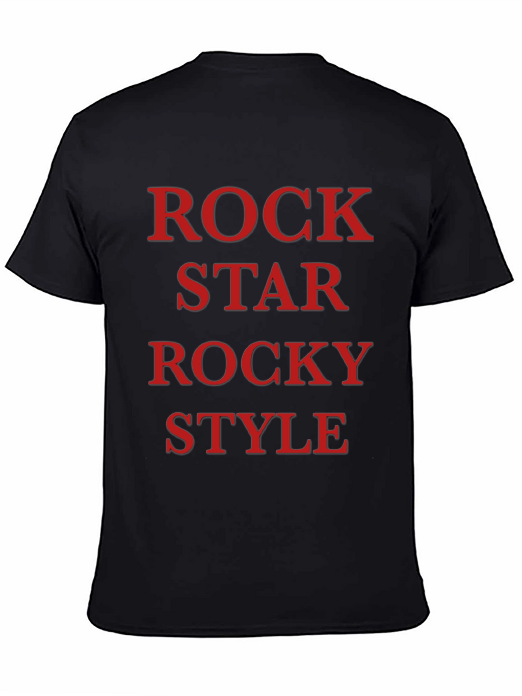 Rock Star Rocky Style Black T-Shirt