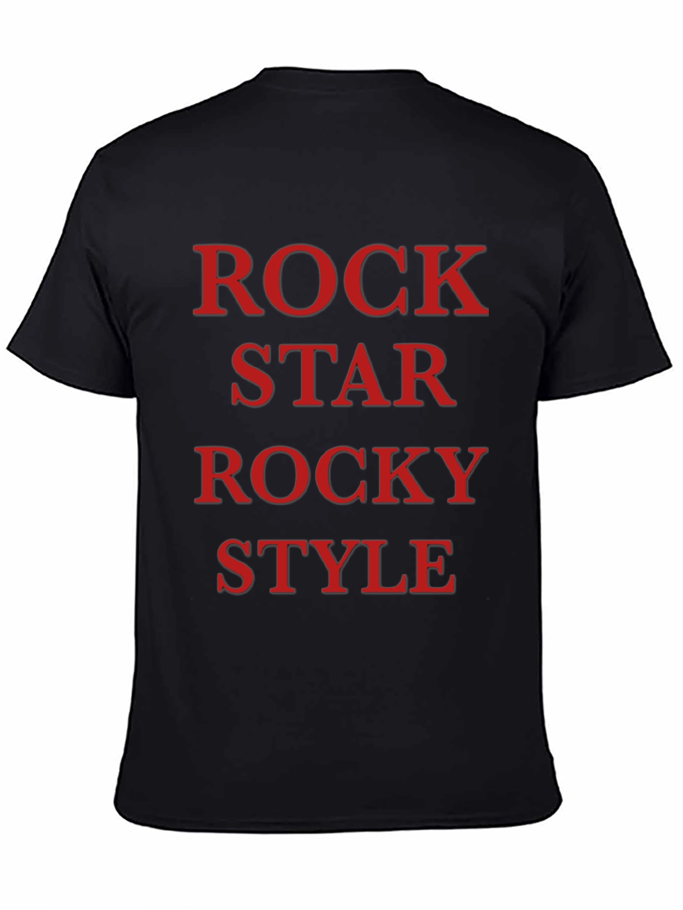 Rock Star Rocky Style Black T-Shirt