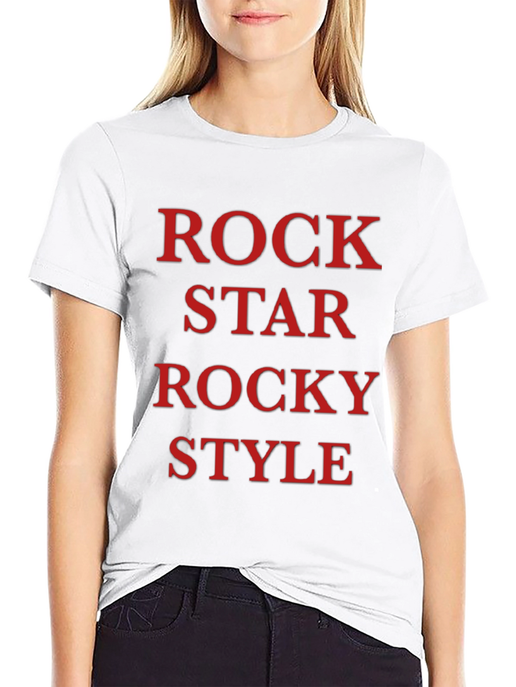 Rock Star Rocky Style Black T-Shirt