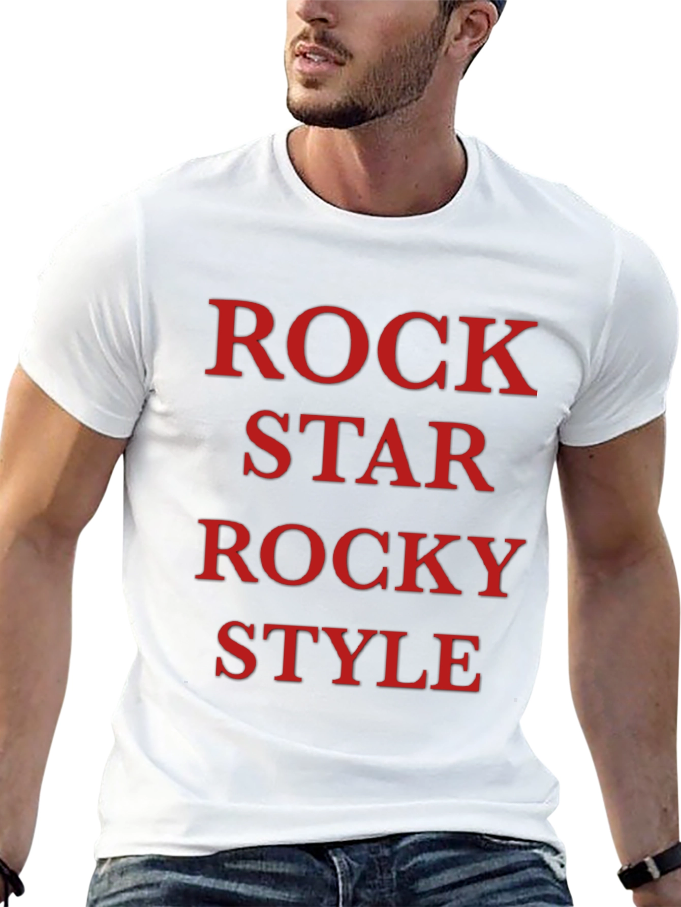 Rock Star Rocky Style Black T-Shirt