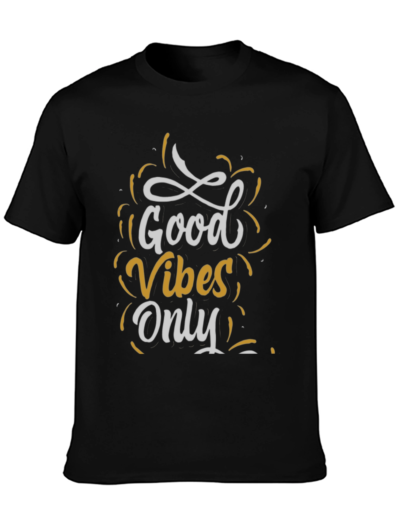 Good Vibes Only Graphic Tee - Casual Black T-Shirt