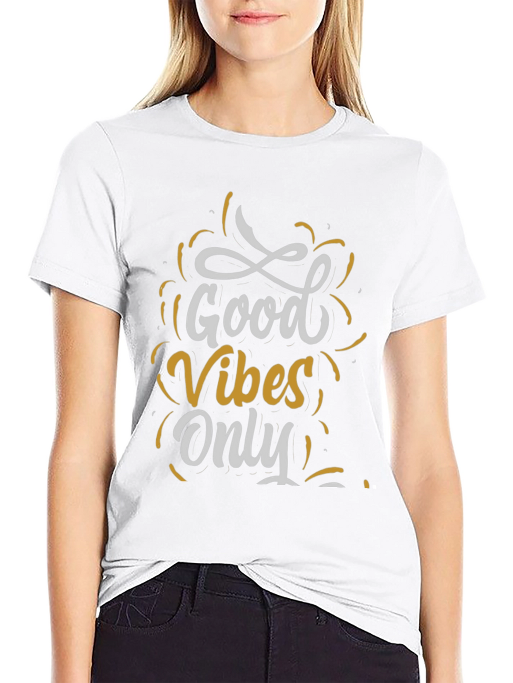 Good Vibes Only Graphic Tee - Casual Black T-Shirt