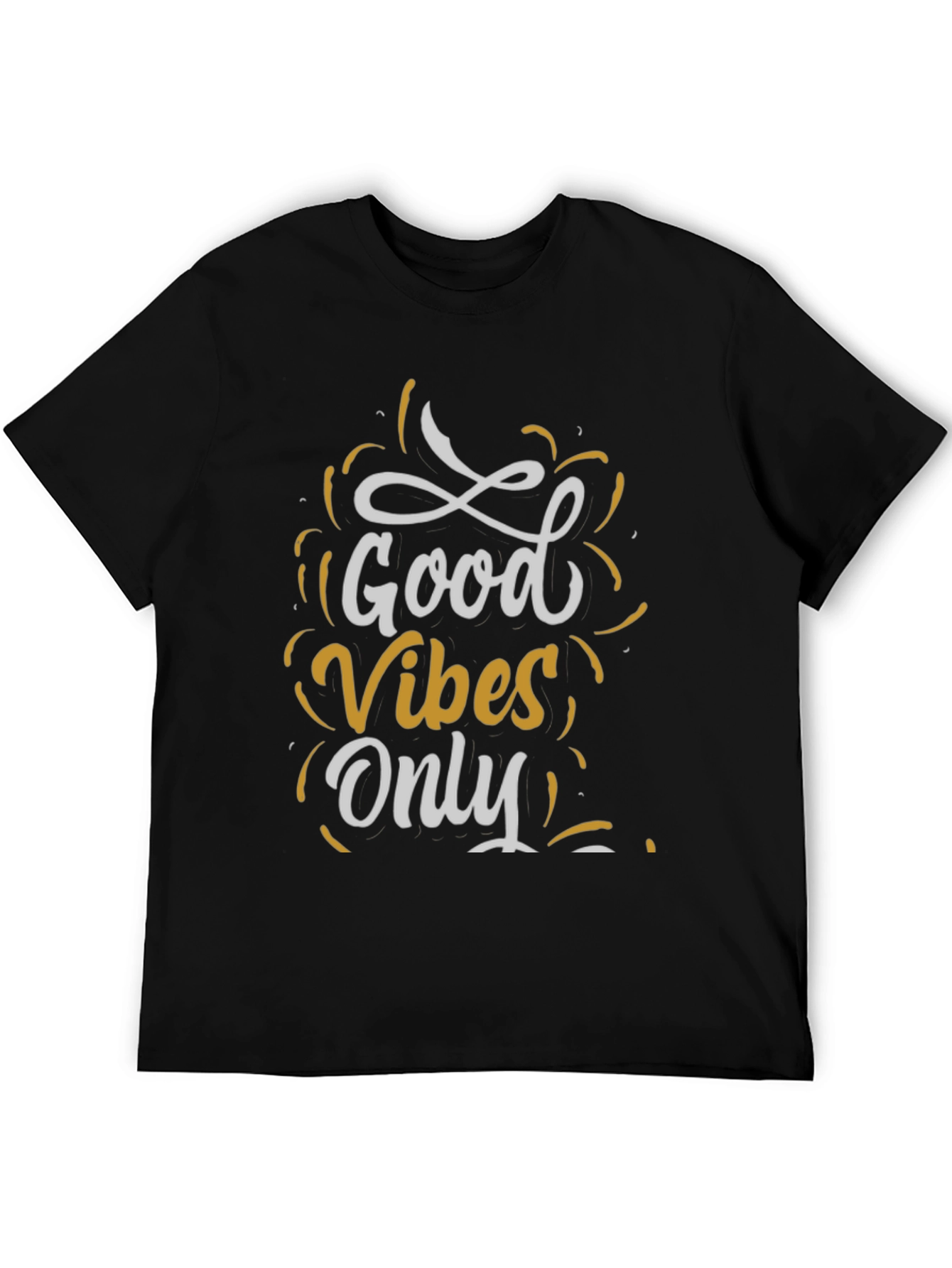 Good Vibes Only Graphic Tee - Casual Black T-Shirt