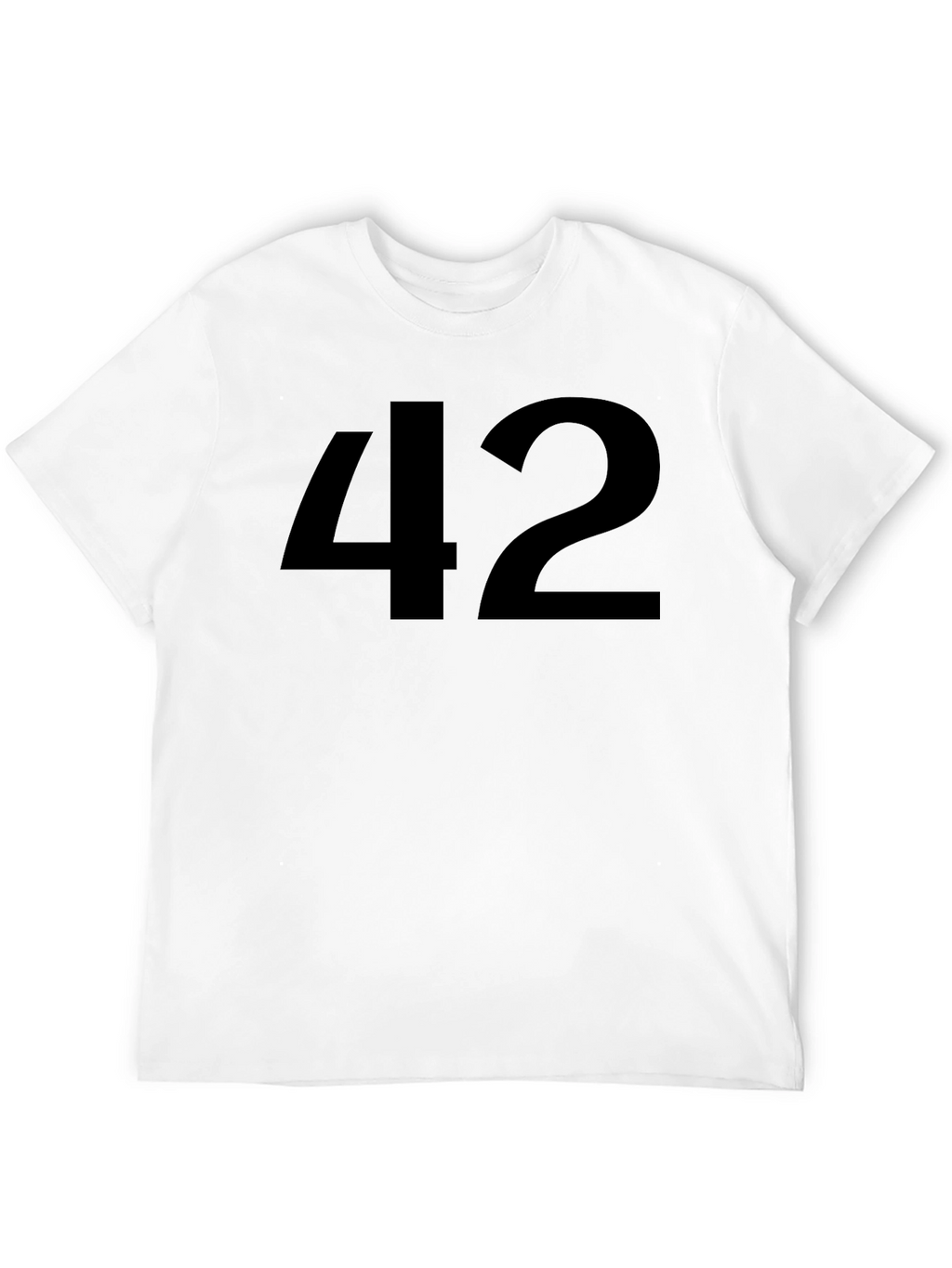 Mens Black T-Shirt with 42 Graphic