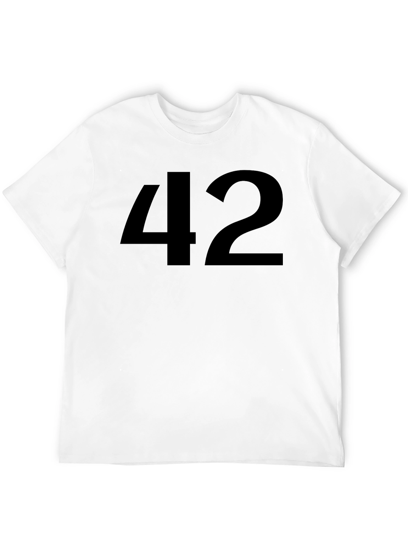 Mens Black T-Shirt with 42 Graphic