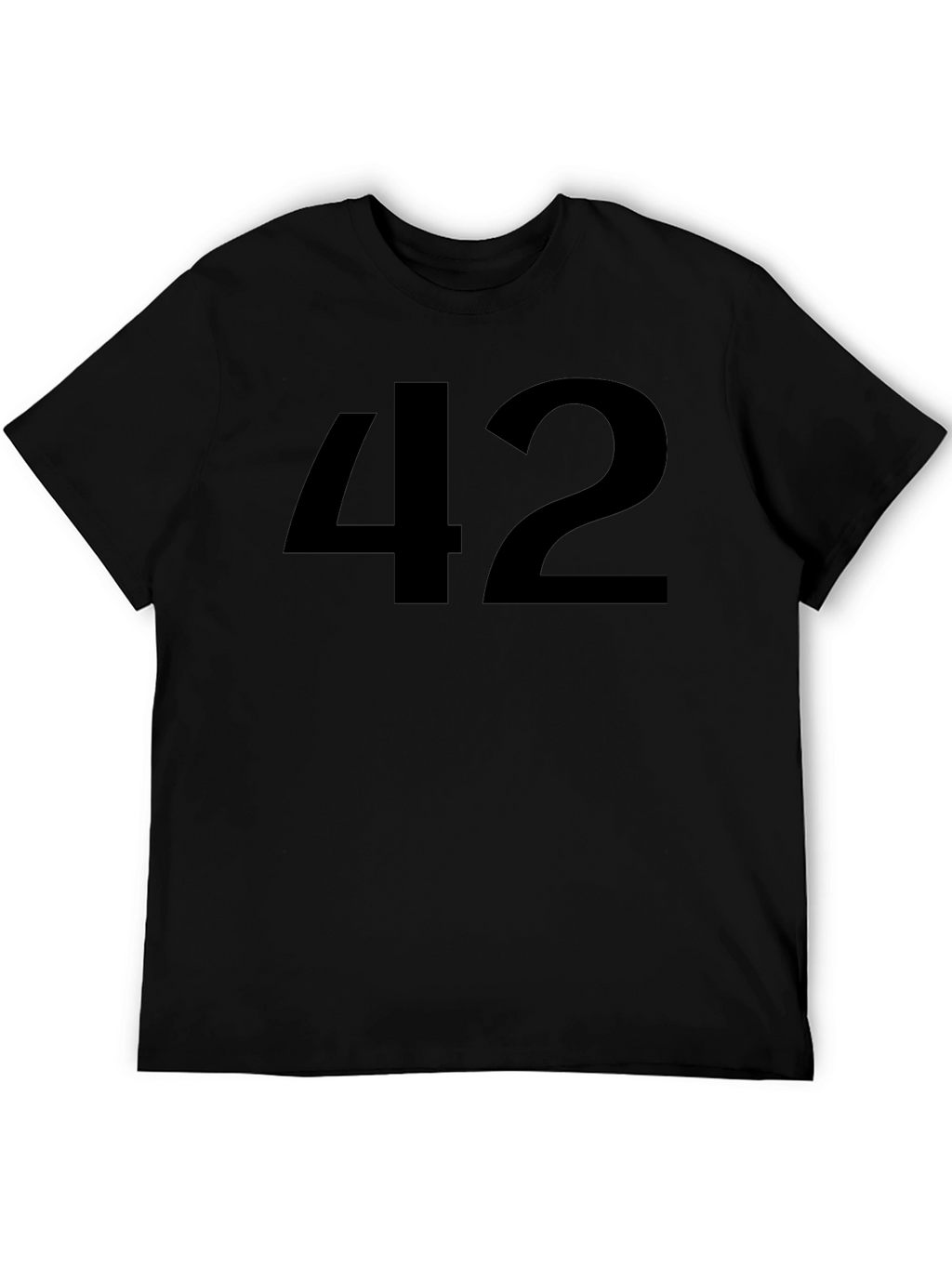 Mens Black T-Shirt with 42 Graphic