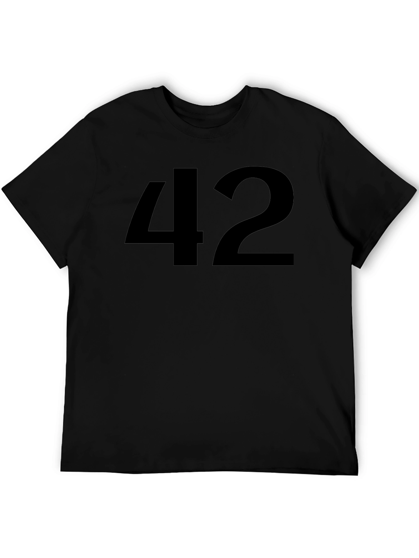 Mens Black T-Shirt with 42 Graphic