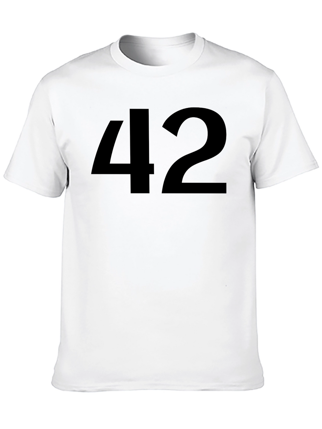 Mens Black T-Shirt with 42 Graphic