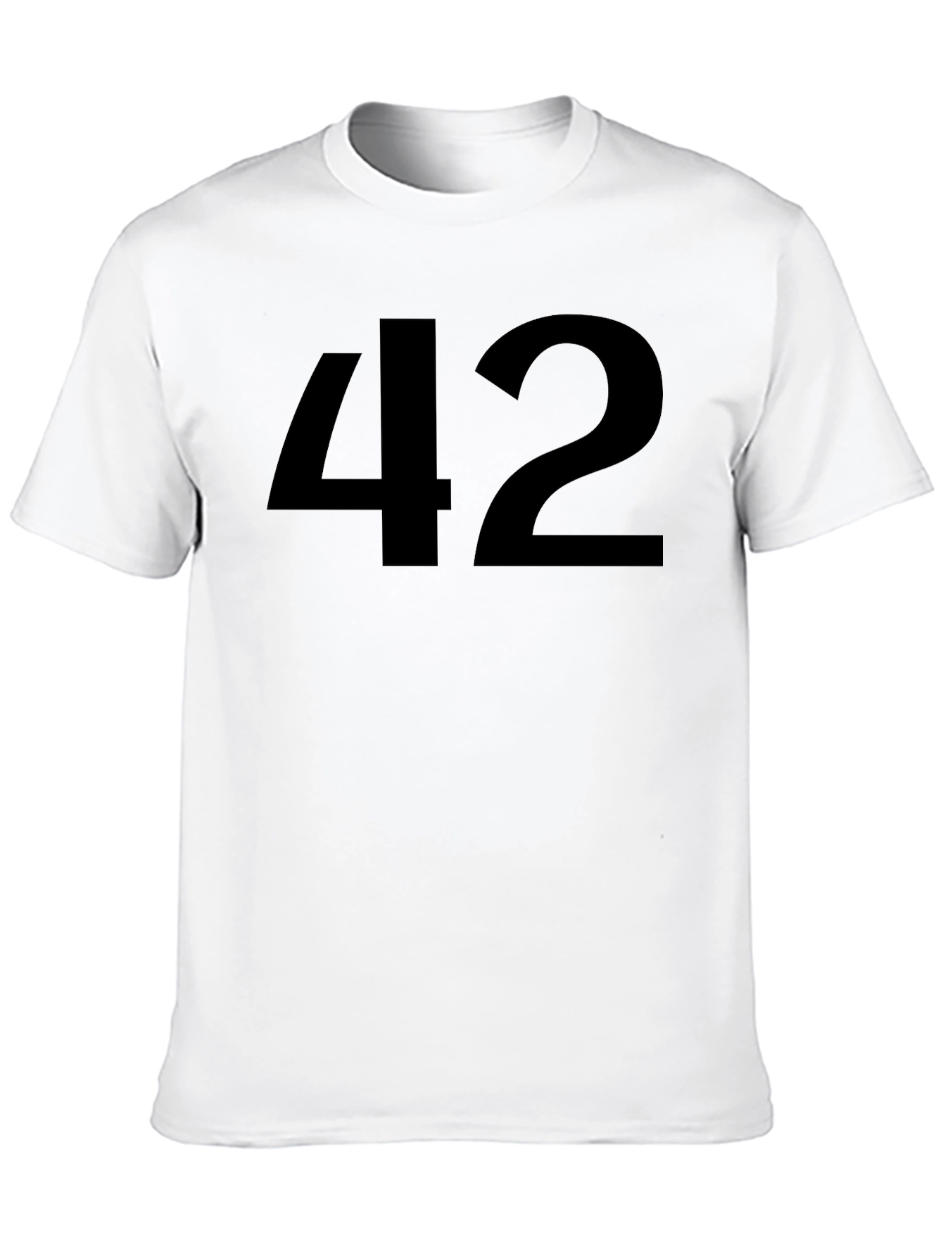 Mens Black T-Shirt with 42 Graphic