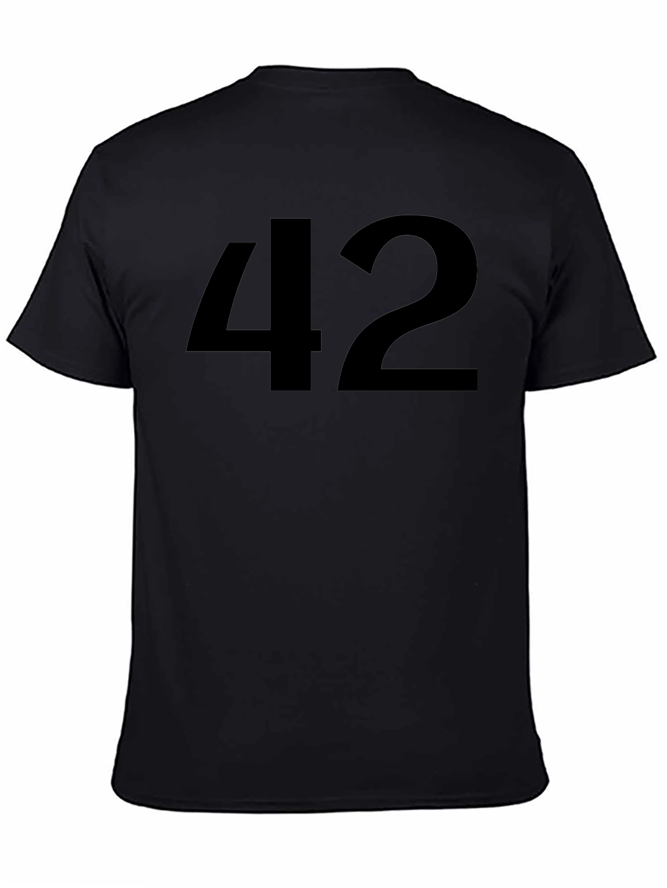 Mens Black T-Shirt with 42 Graphic