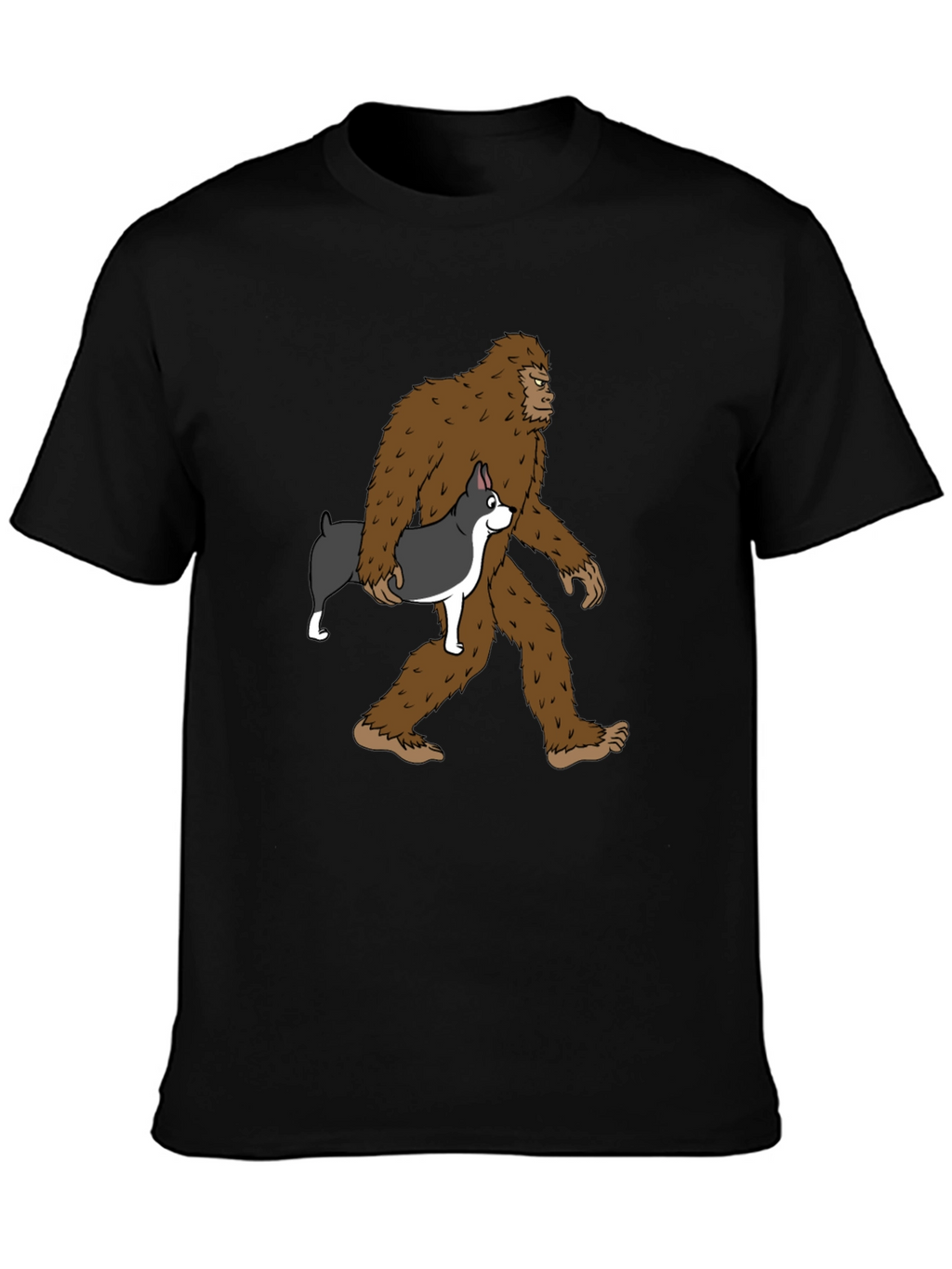 Bigfoot & Boston Terrier T-Shirt