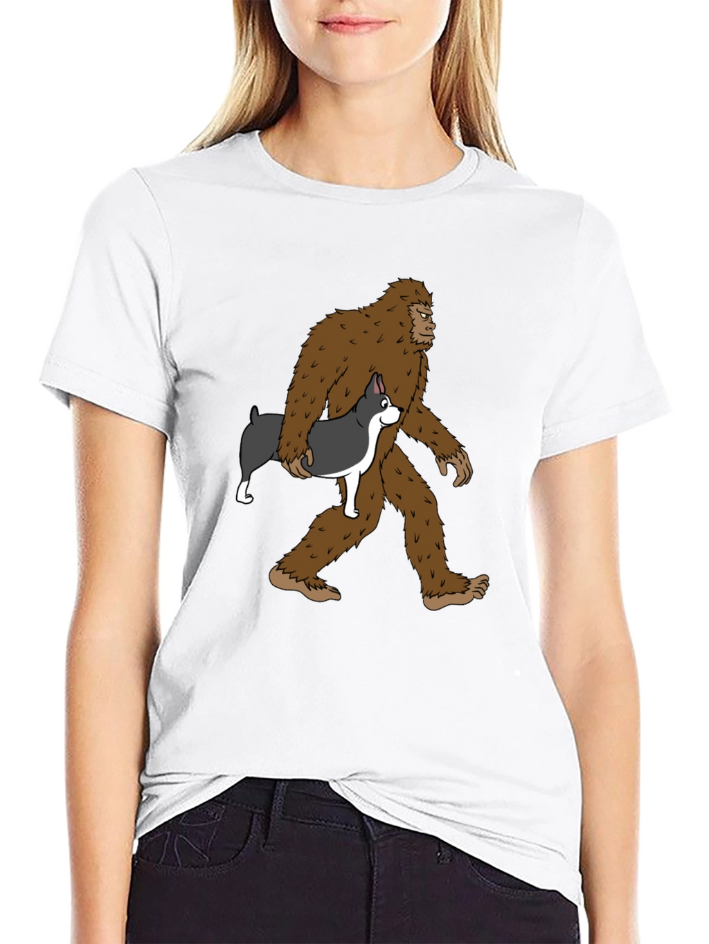 Bigfoot & Boston Terrier T-Shirt