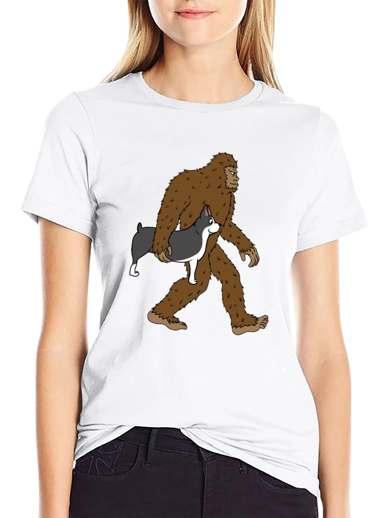 Bigfoot & Boston Terrier T-Shirt