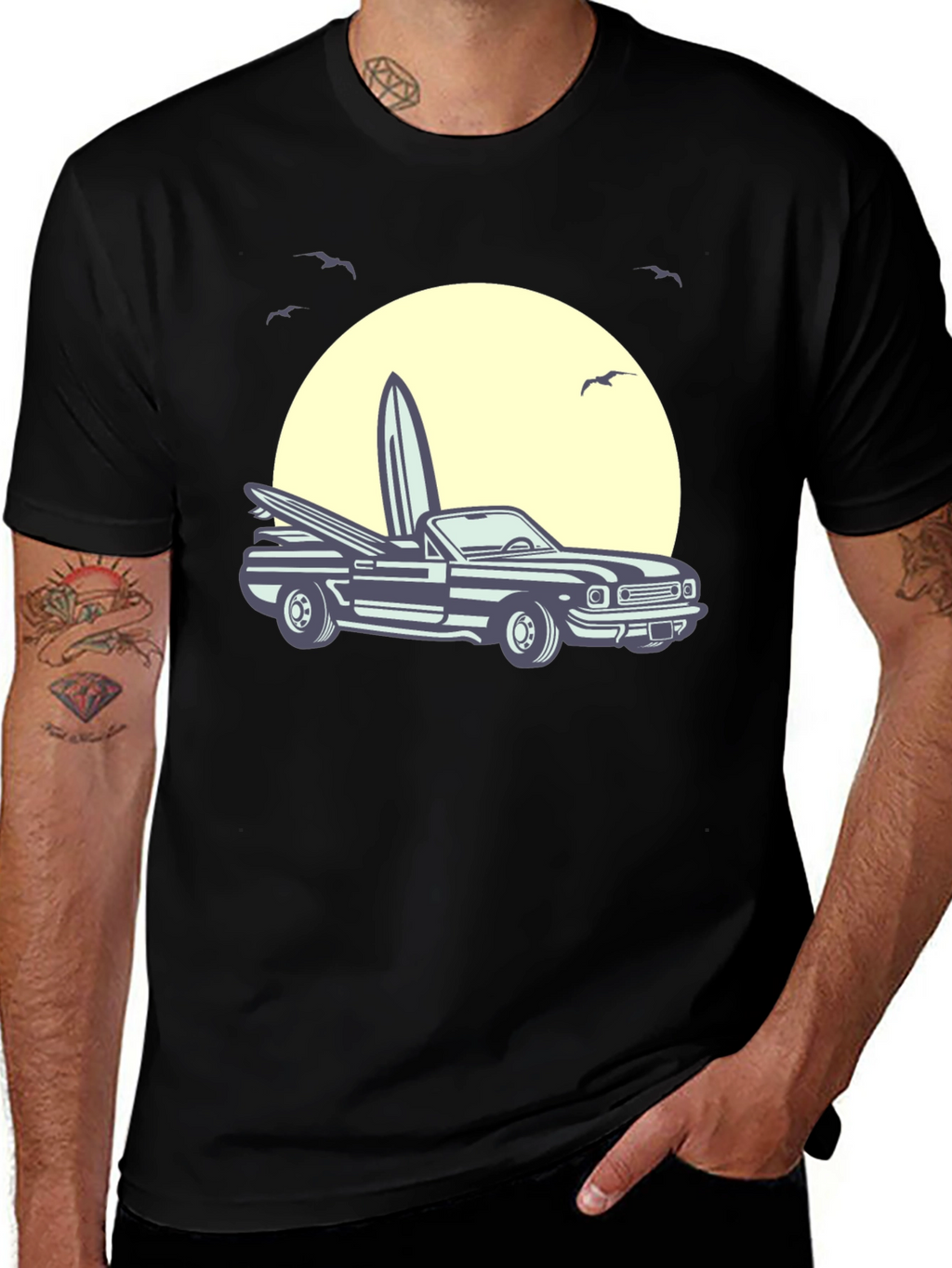 Surf Car Graphic Tee - Retro Summer Vibes