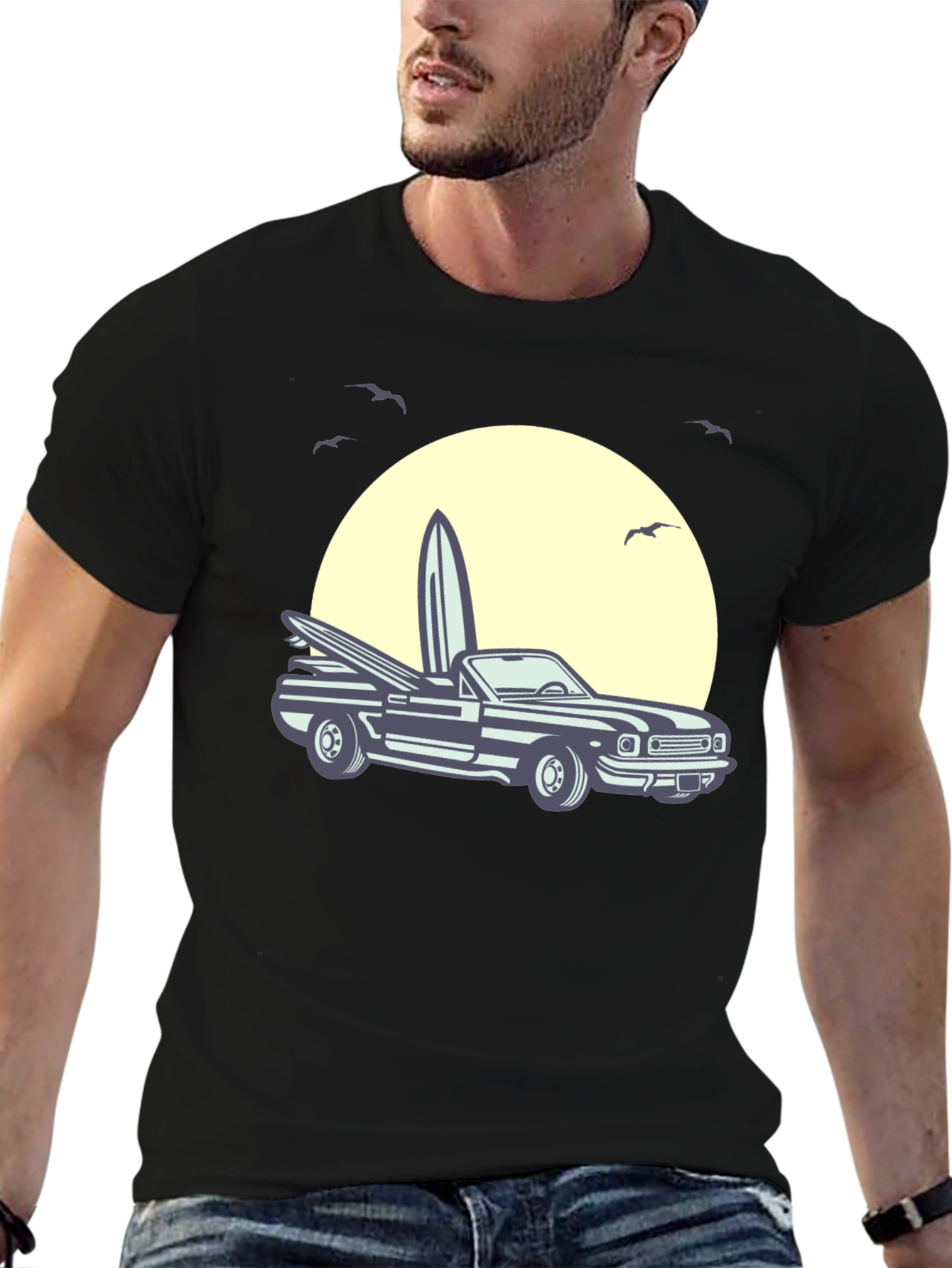 Surf Car Graphic Tee - Retro Summer Vibes
