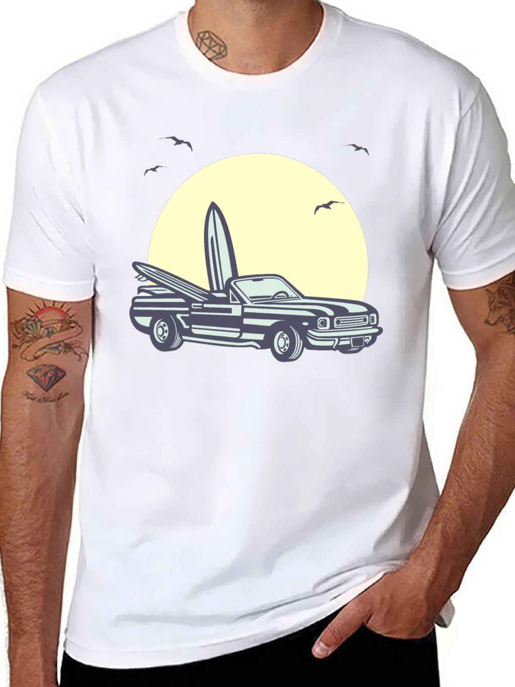 Surf Car Graphic Tee - Retro Summer Vibes