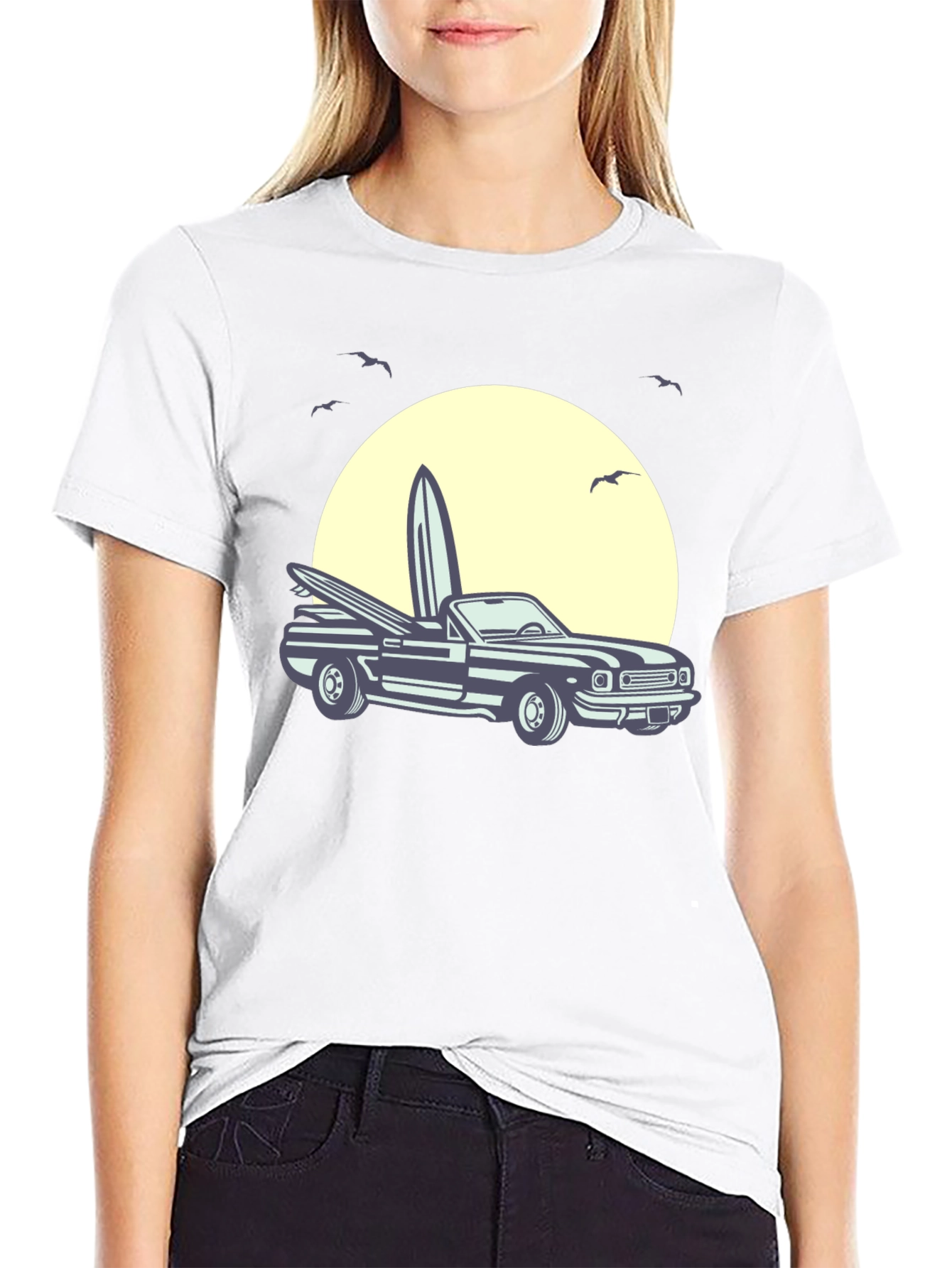 Surf Car Graphic Tee - Retro Summer Vibes