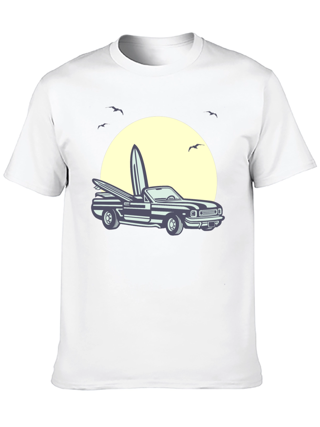 Surf Car Graphic Tee - Retro Summer Vibes
