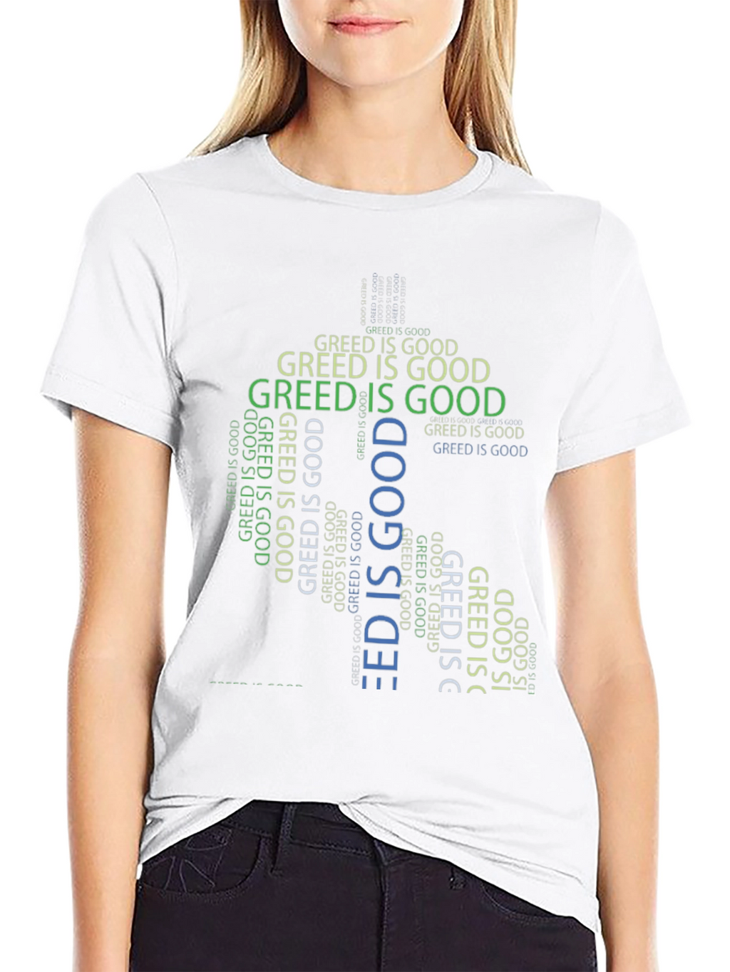 Greed is Good Graphic Tee - Statement T-Shirt