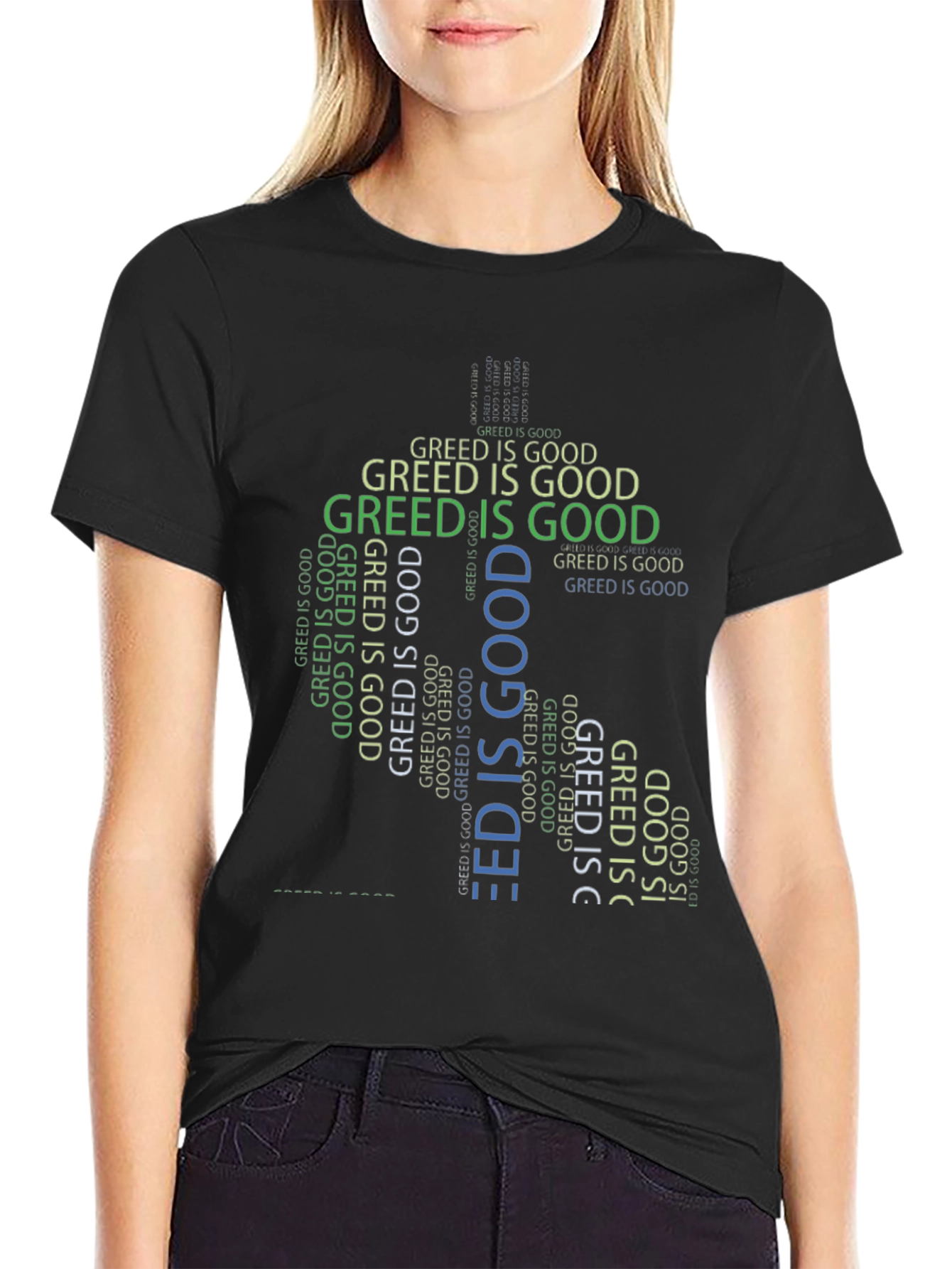 Greed is Good Graphic Tee - Statement T-Shirt