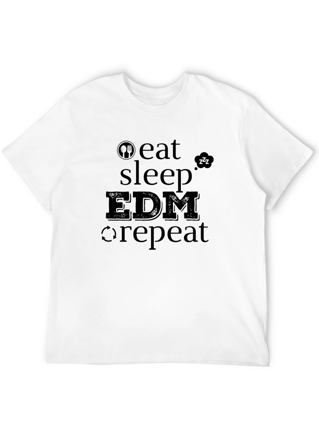 Eat Sleep EDM Repeat Black T-Shirt