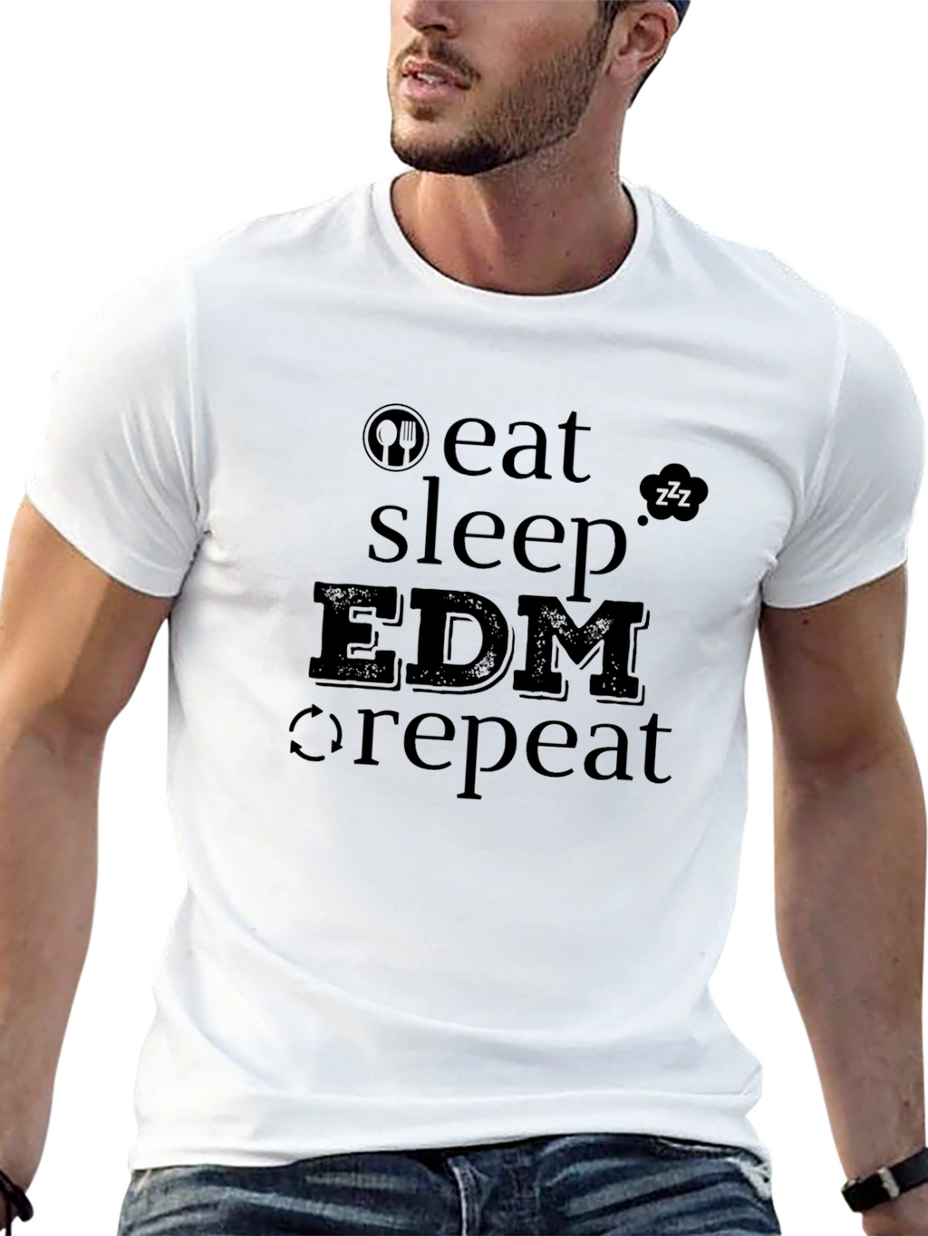 Eat Sleep EDM Repeat Black T-Shirt