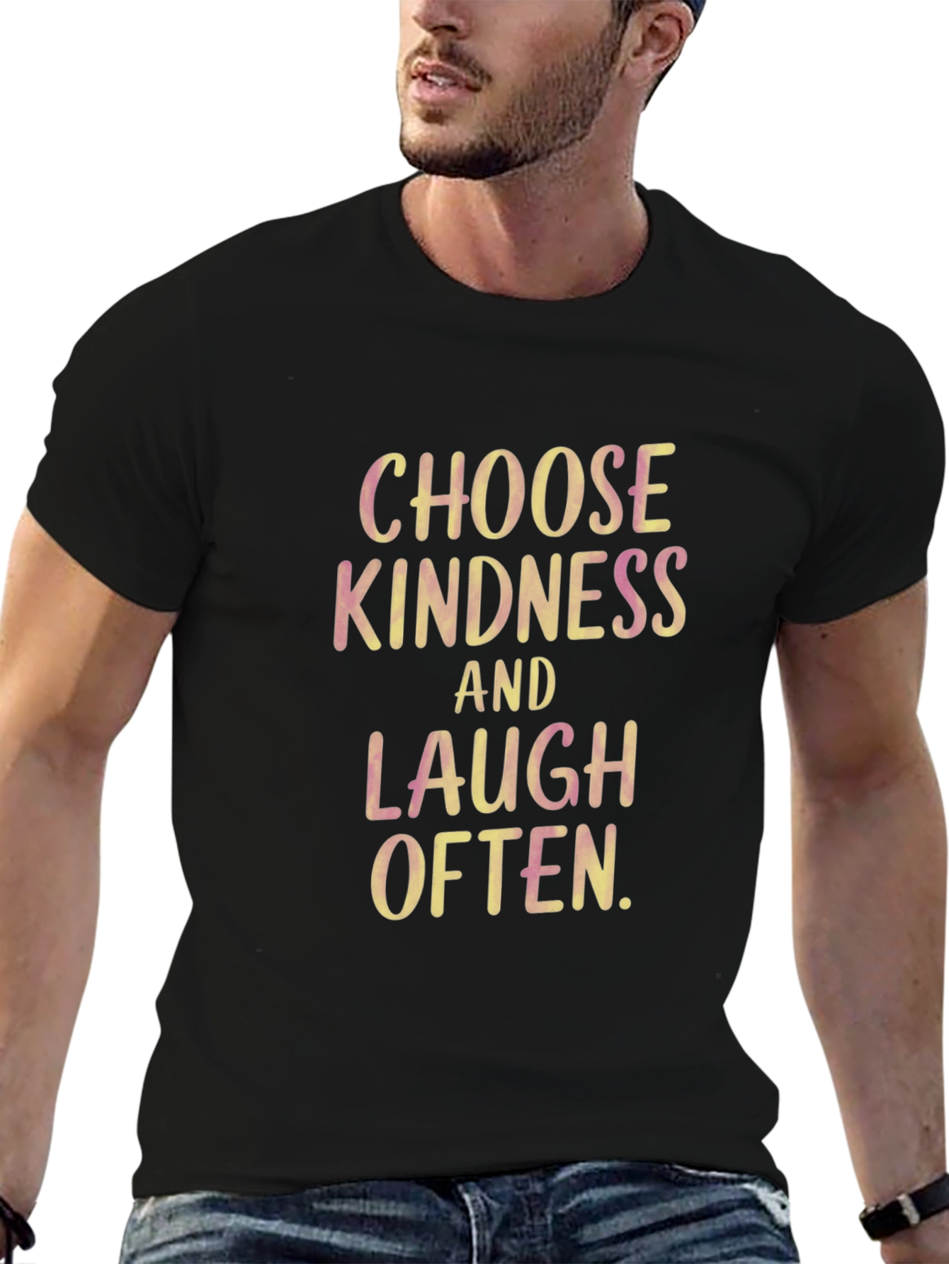 Choose Kindness Graphic Tee - Black Cotton Blend