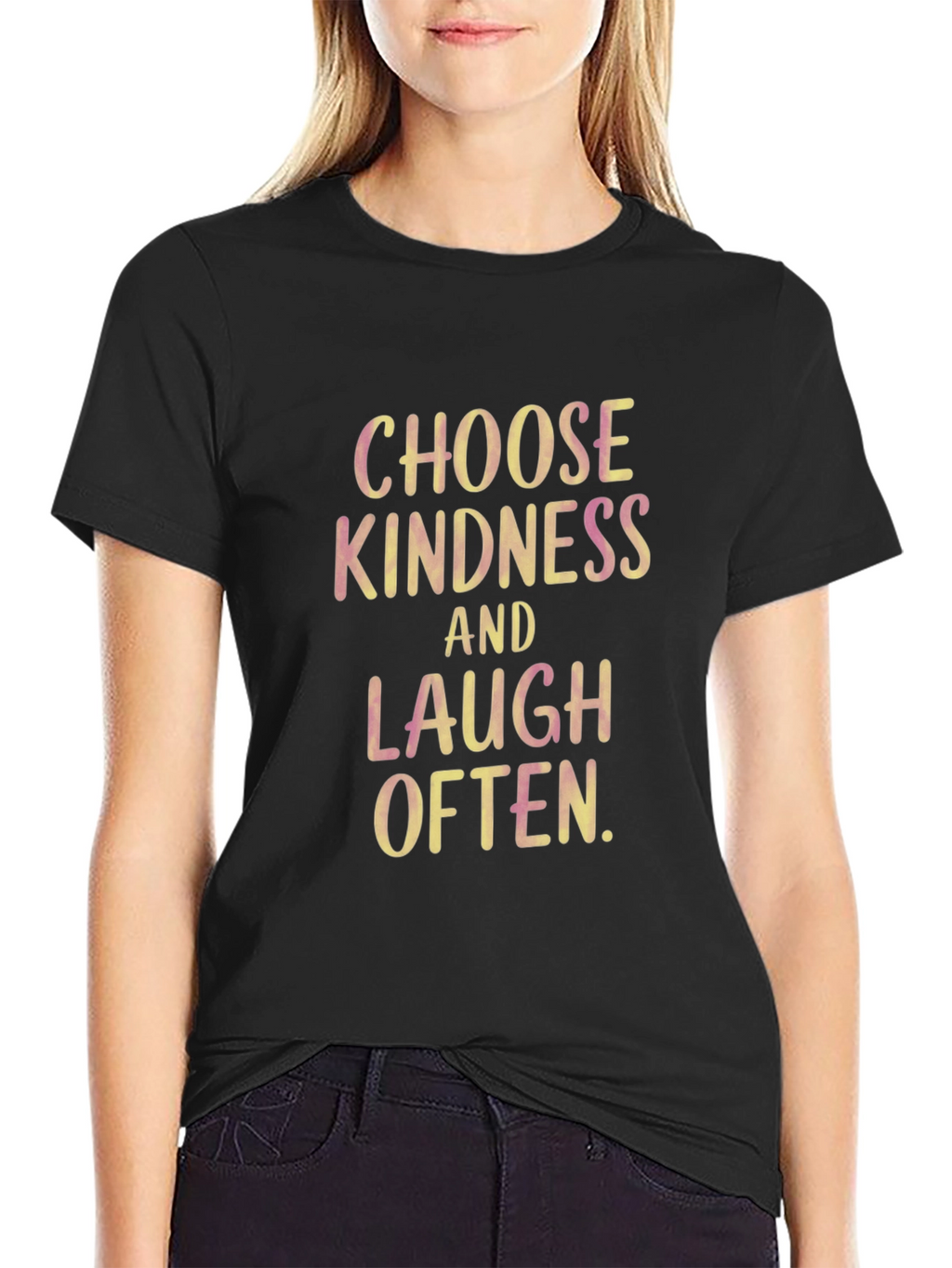Choose Kindness Graphic Tee - Black Cotton Blend