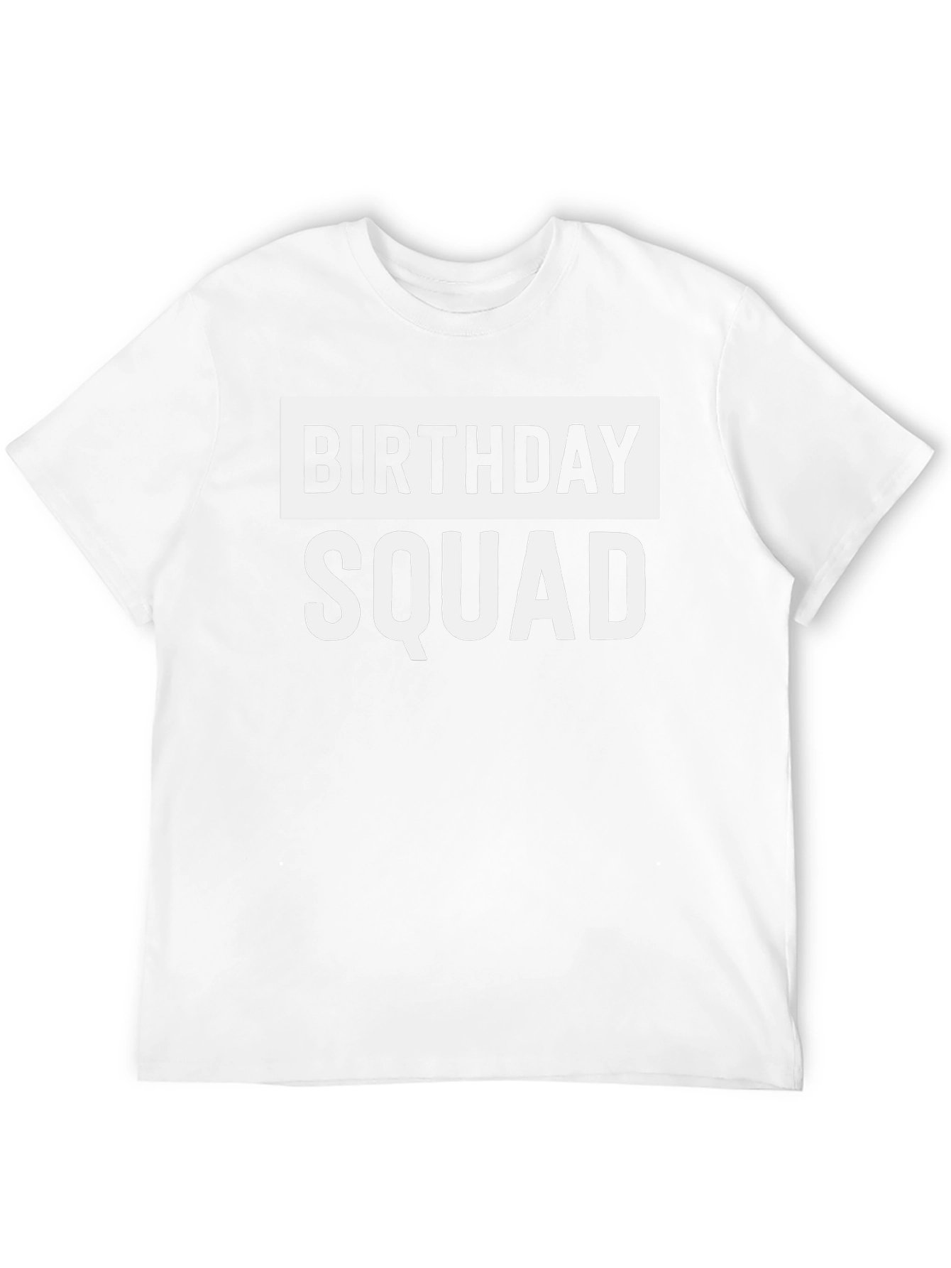 Birthday Squad T-Shirt - Black Crew Neck