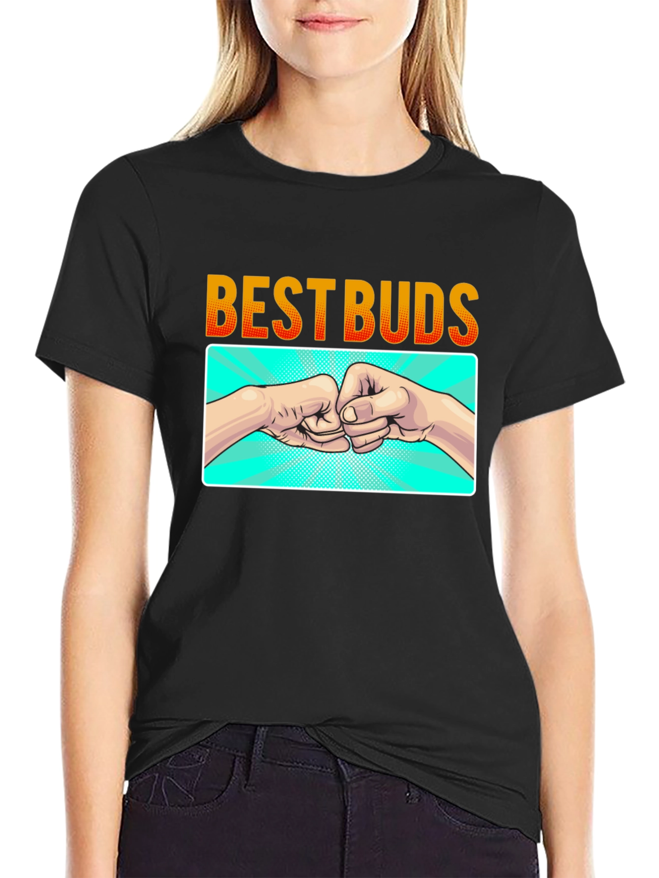 Best Buds Fist Bump Graphic T-Shirt - Cool Friendship Tee