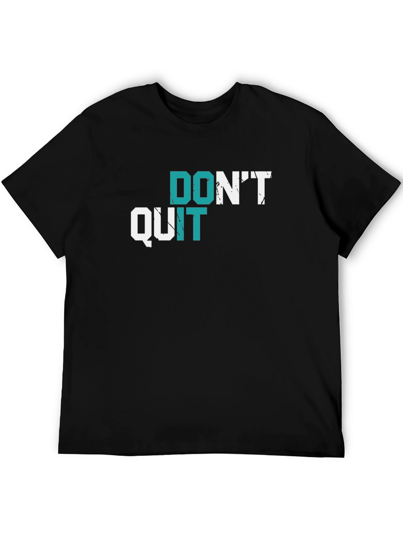 Motivational Graphic Tee - Dont Quit Black T-Shirt