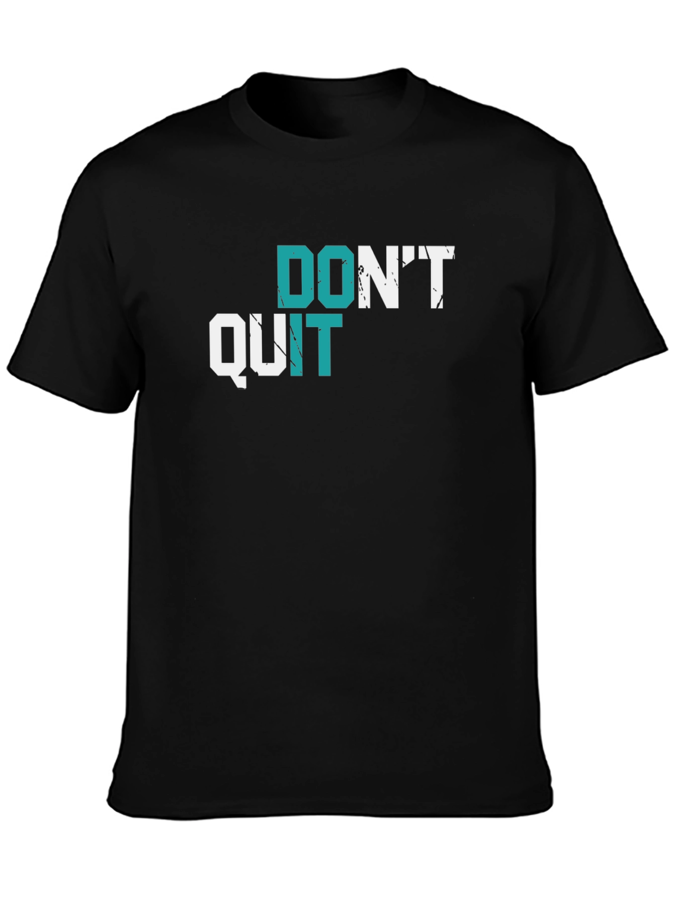 Motivational Graphic Tee - Dont Quit Black T-Shirt