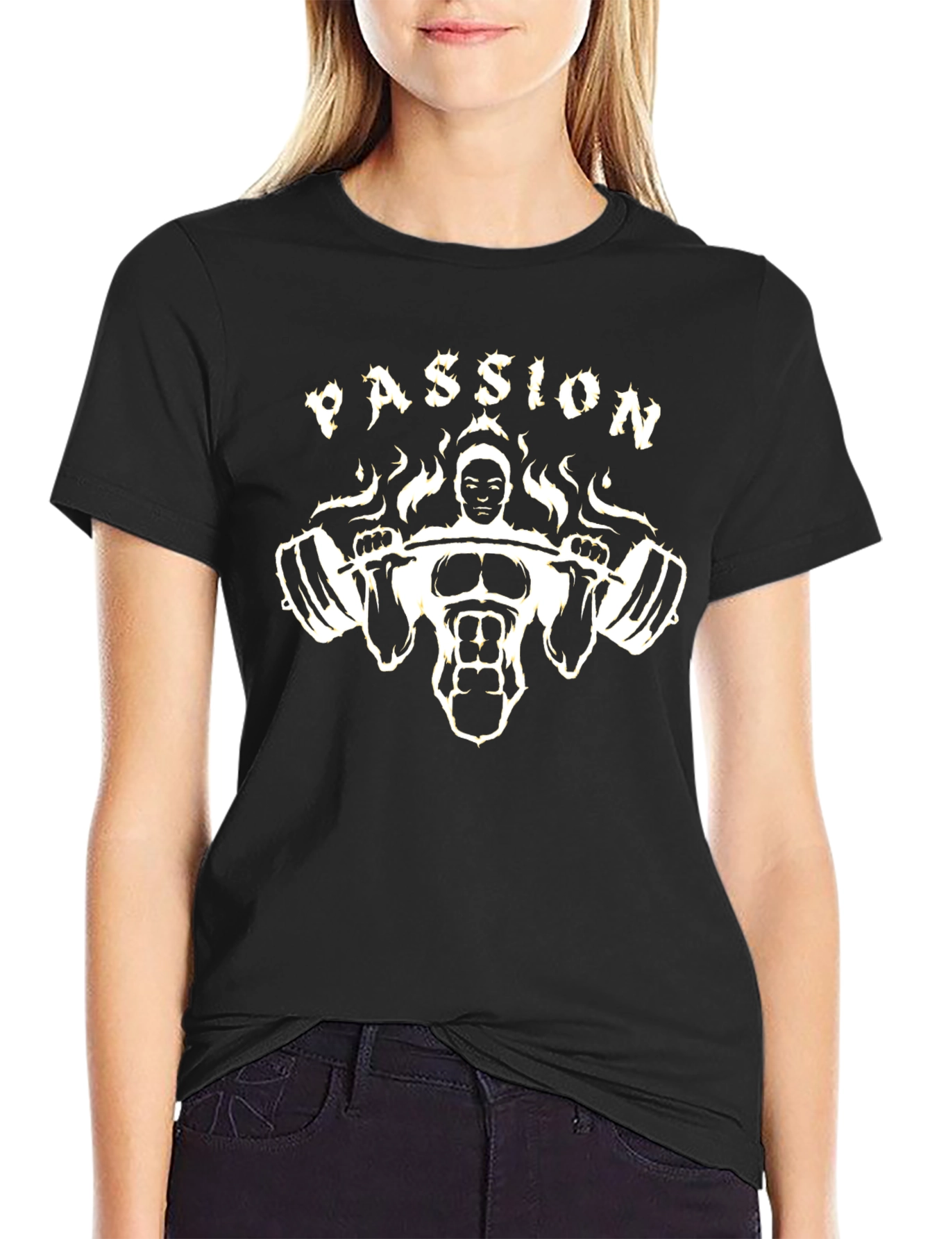 Passion Gym T-Shirt - Black Cotton Blend