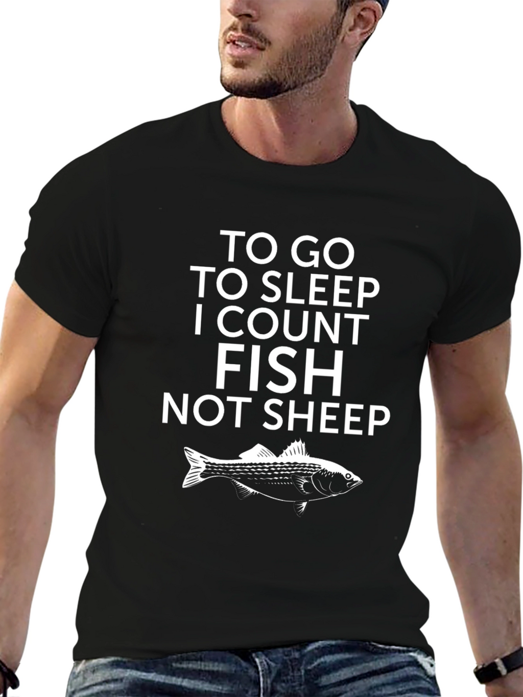 Funny Fishing T-Shirt - Count Fish Not Sheep