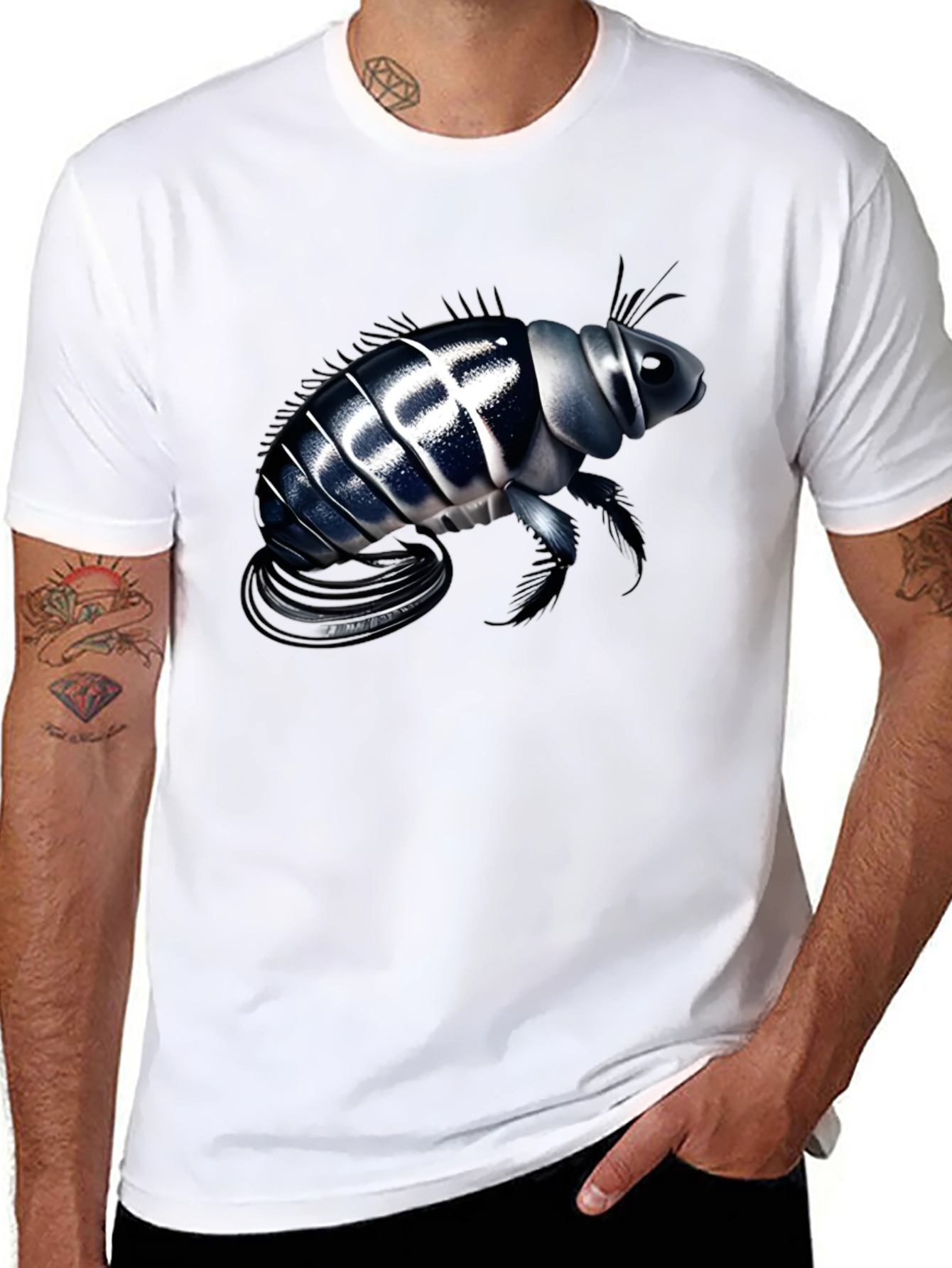 Flea Graphic Tee - Unique Insect Design
