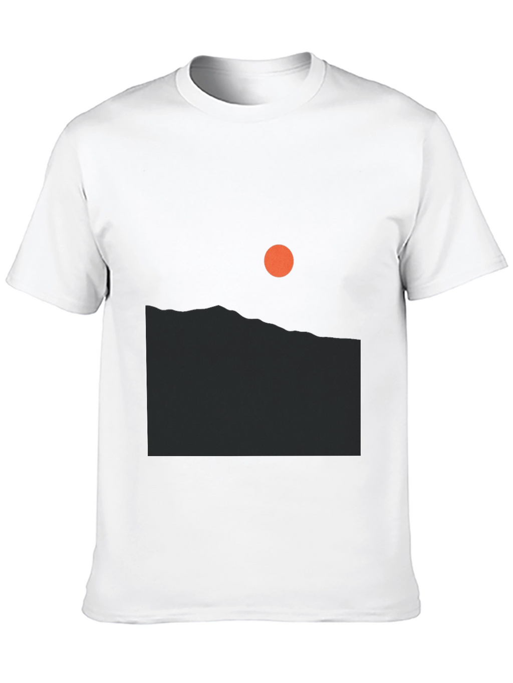 Minimalist Sunrise Graphic Tee - Black