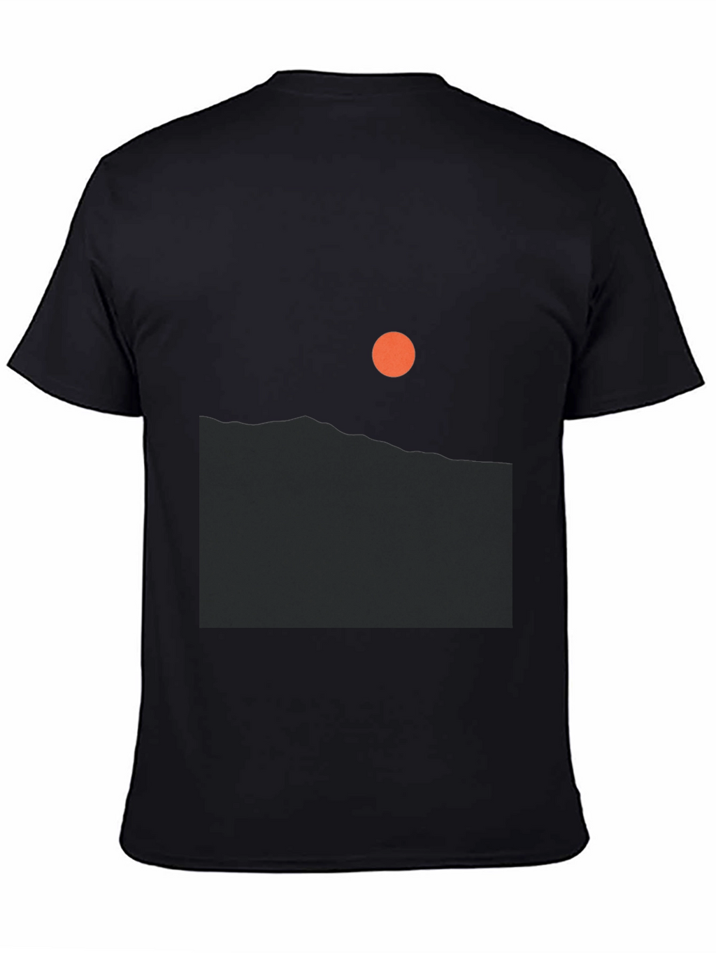 Minimalist Sunrise Graphic Tee - Black