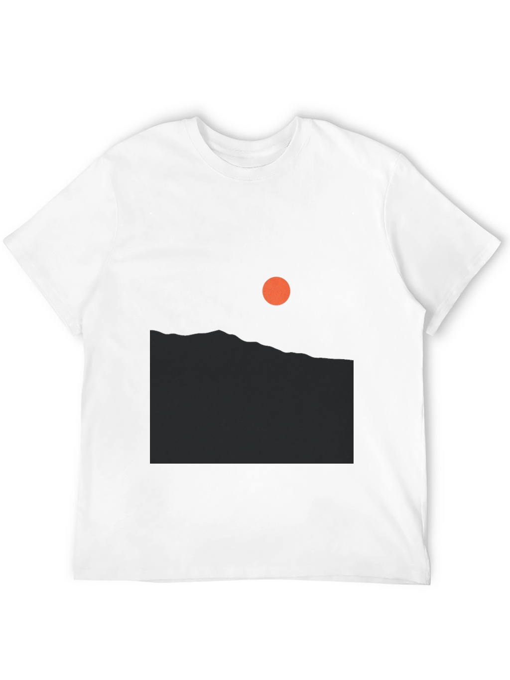 Minimalist Sunrise Graphic Tee - Black