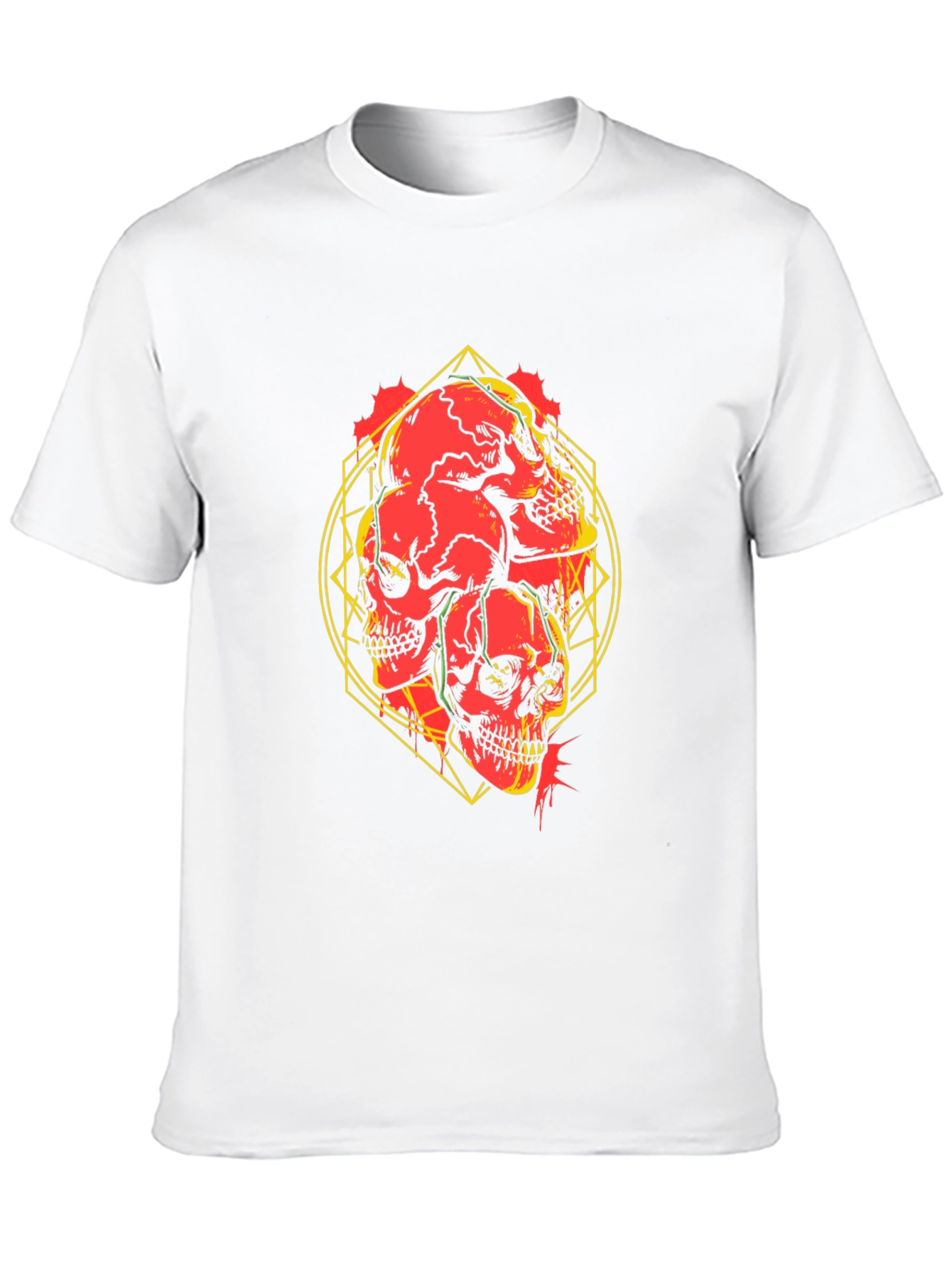 Skull Graphic Print Black T-Shirt
