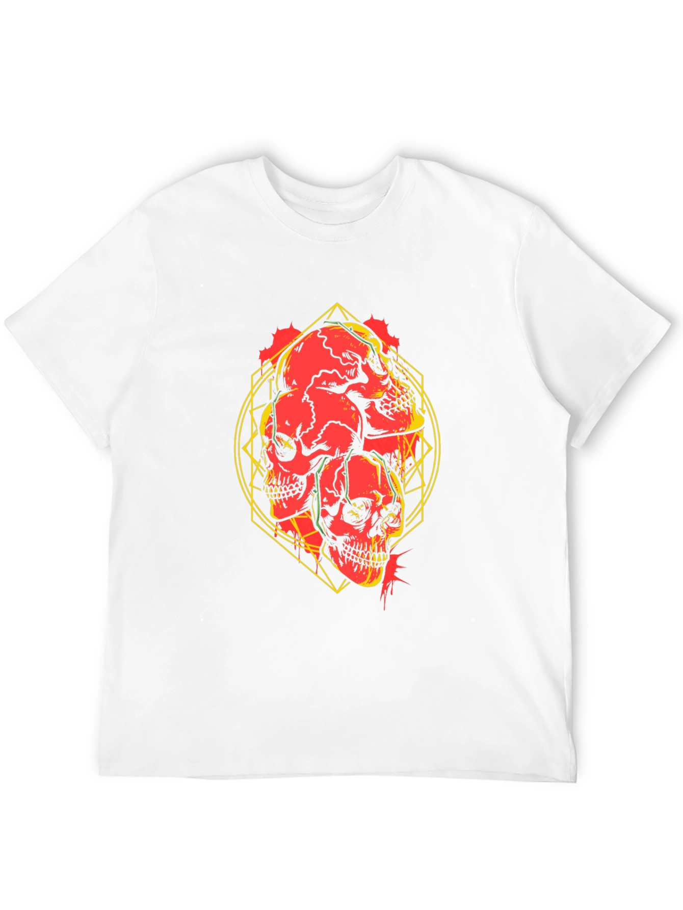 Skull Graphic Print Black T-Shirt