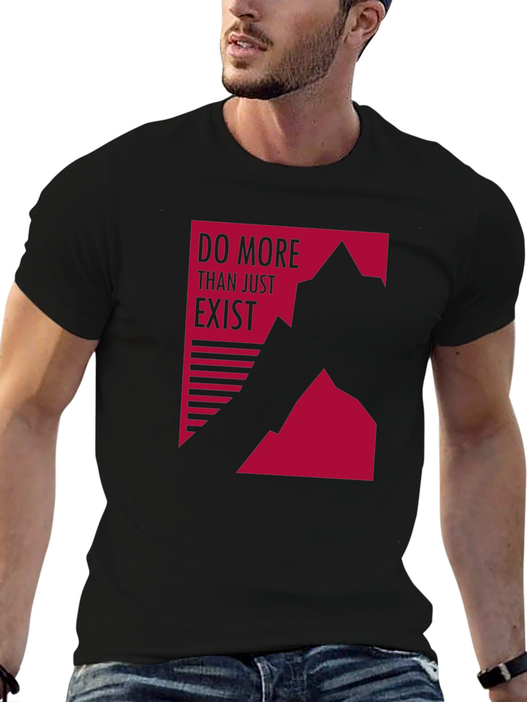 Motivational Graphic Tee - Do More Than Exist