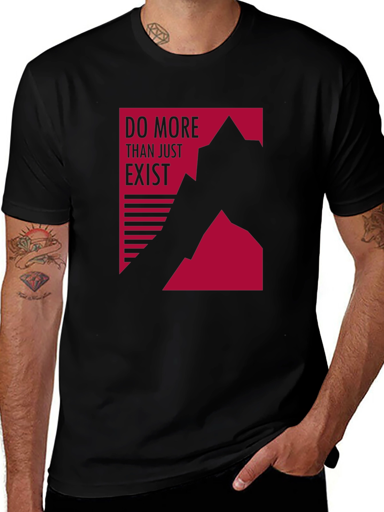 Motivational Graphic Tee - Do More Than Exist