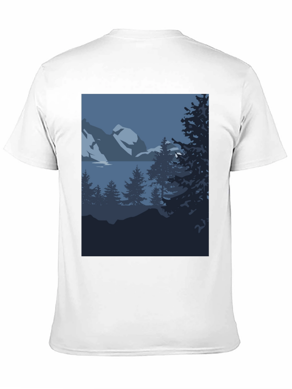 Mountain Scene Graphic Tee - Black