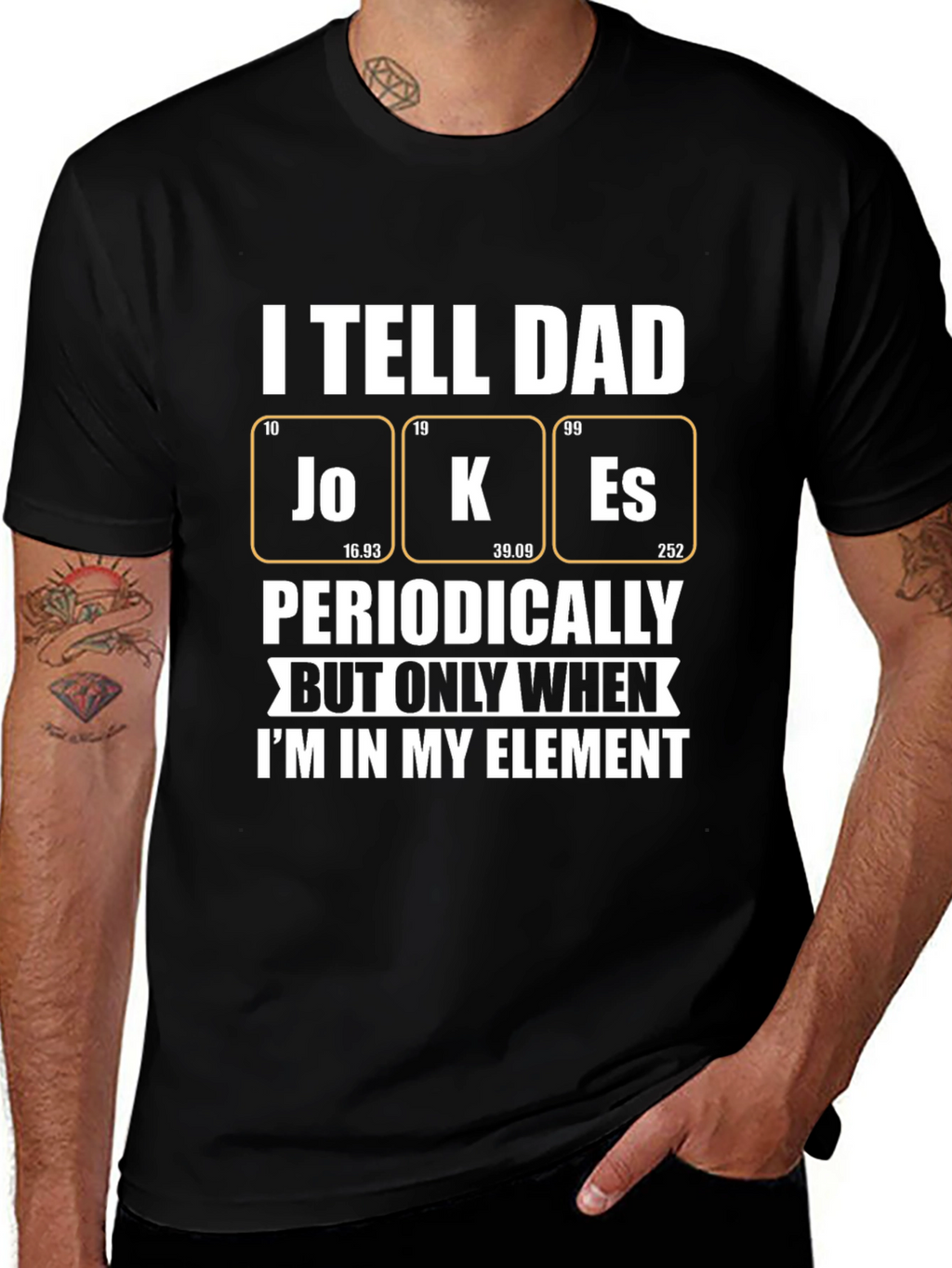 Dad Jokes T-Shirt - Periodic Table of Humor