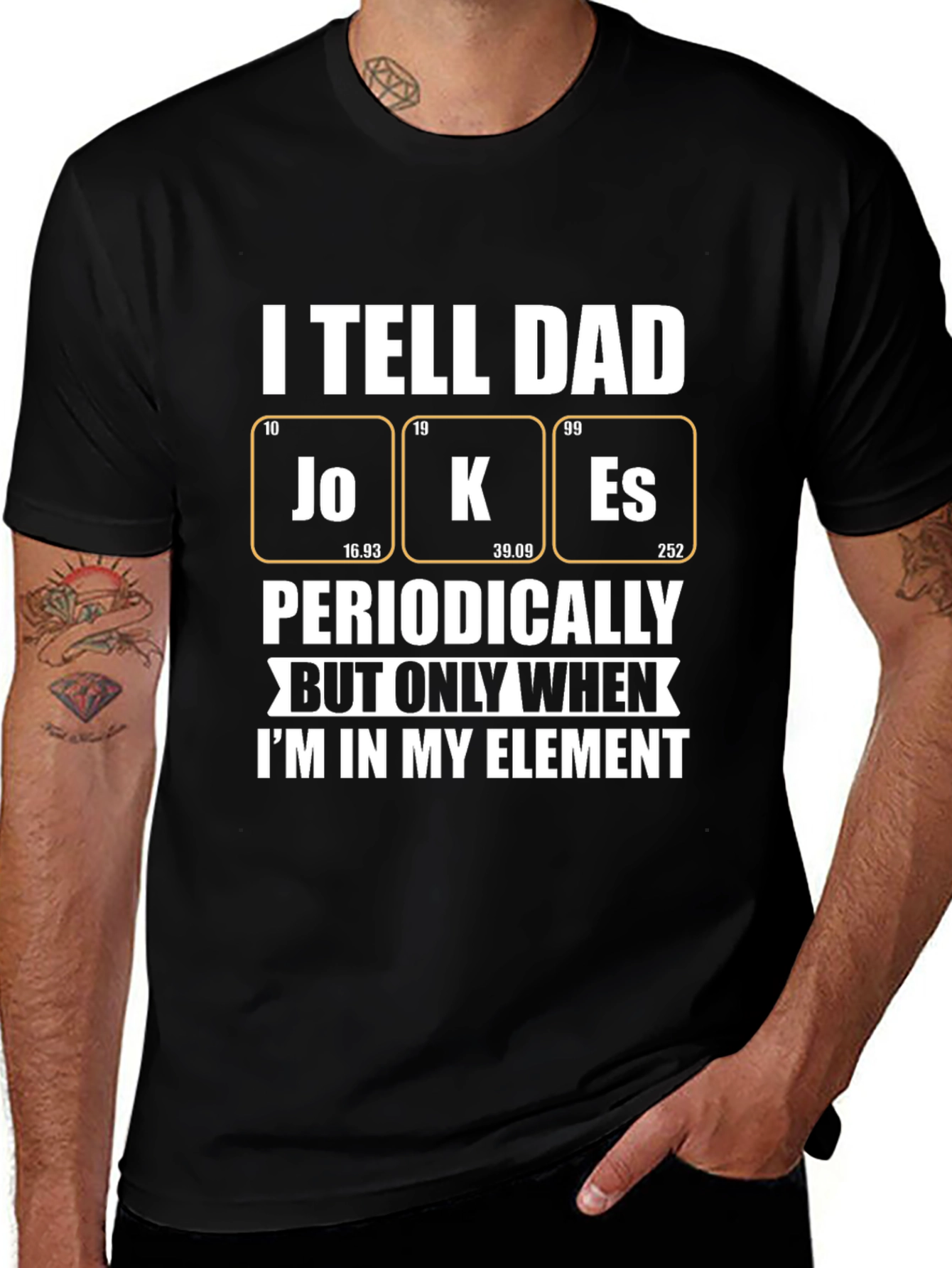 Dad Jokes T-Shirt - Periodic Table of Humor