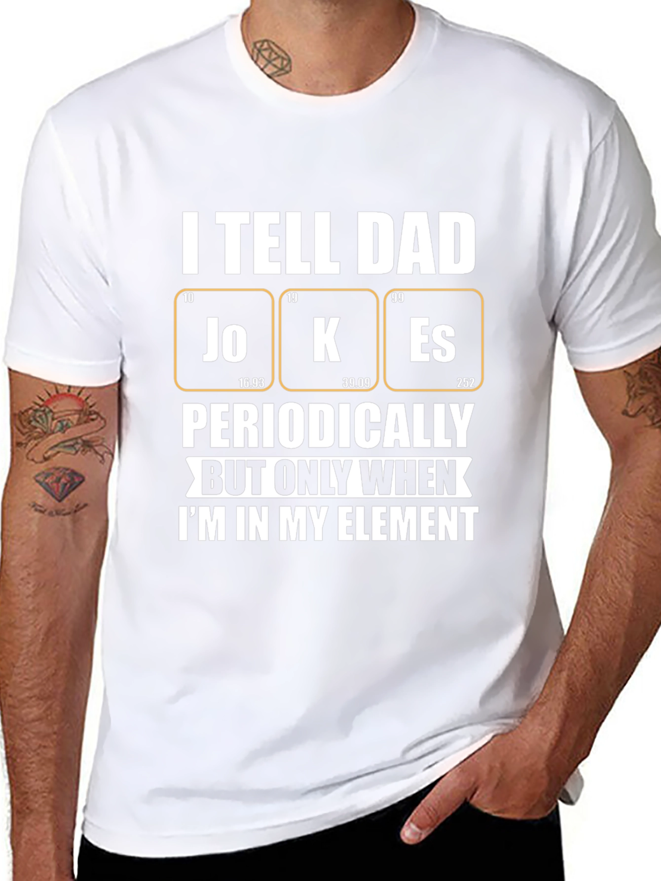 Dad Jokes T-Shirt - Periodic Table of Humor
